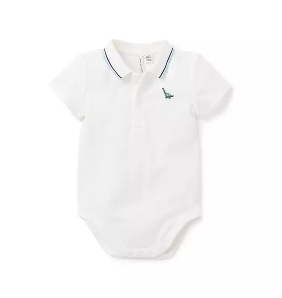 Baby Dinosaur Pique Polo Bodysuit image number 0