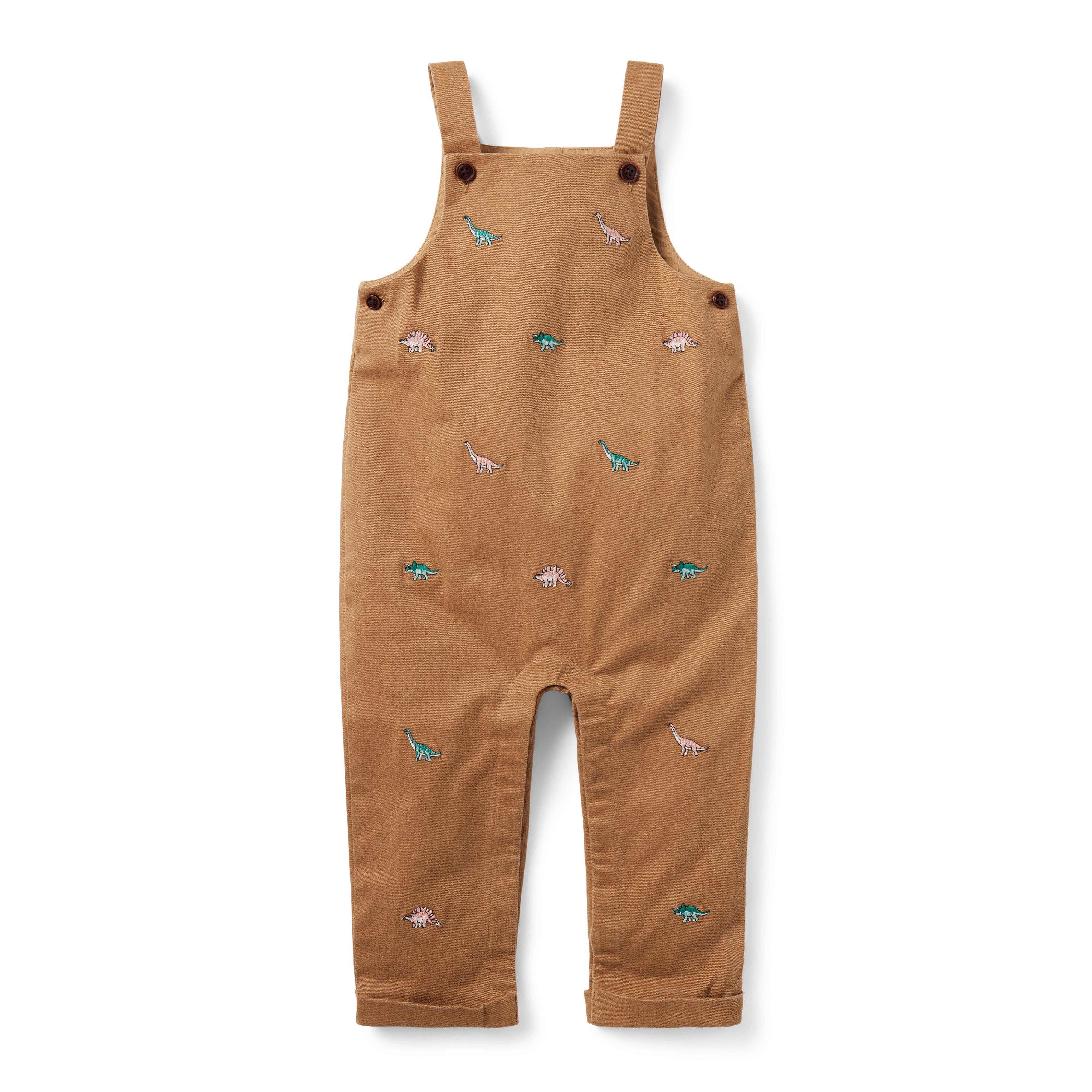 Baby Embroidered Dinosaur Overall image number 0