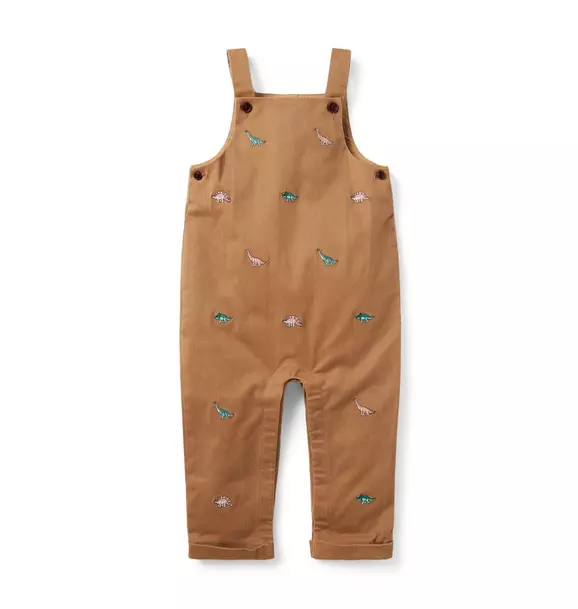 Baby Embroidered Dinosaur Overall image number 0