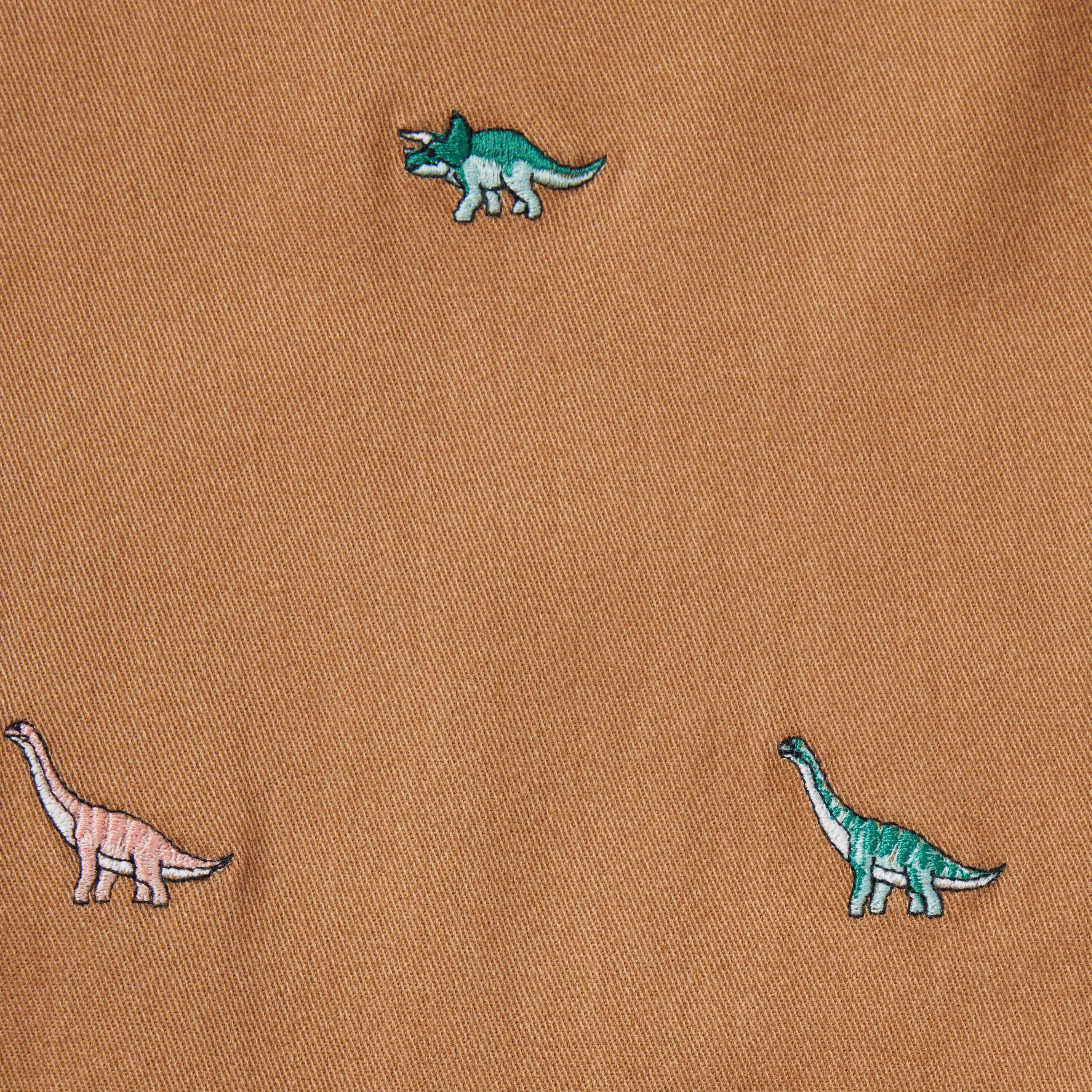 Baby Embroidered Dinosaur Overall image number 1
