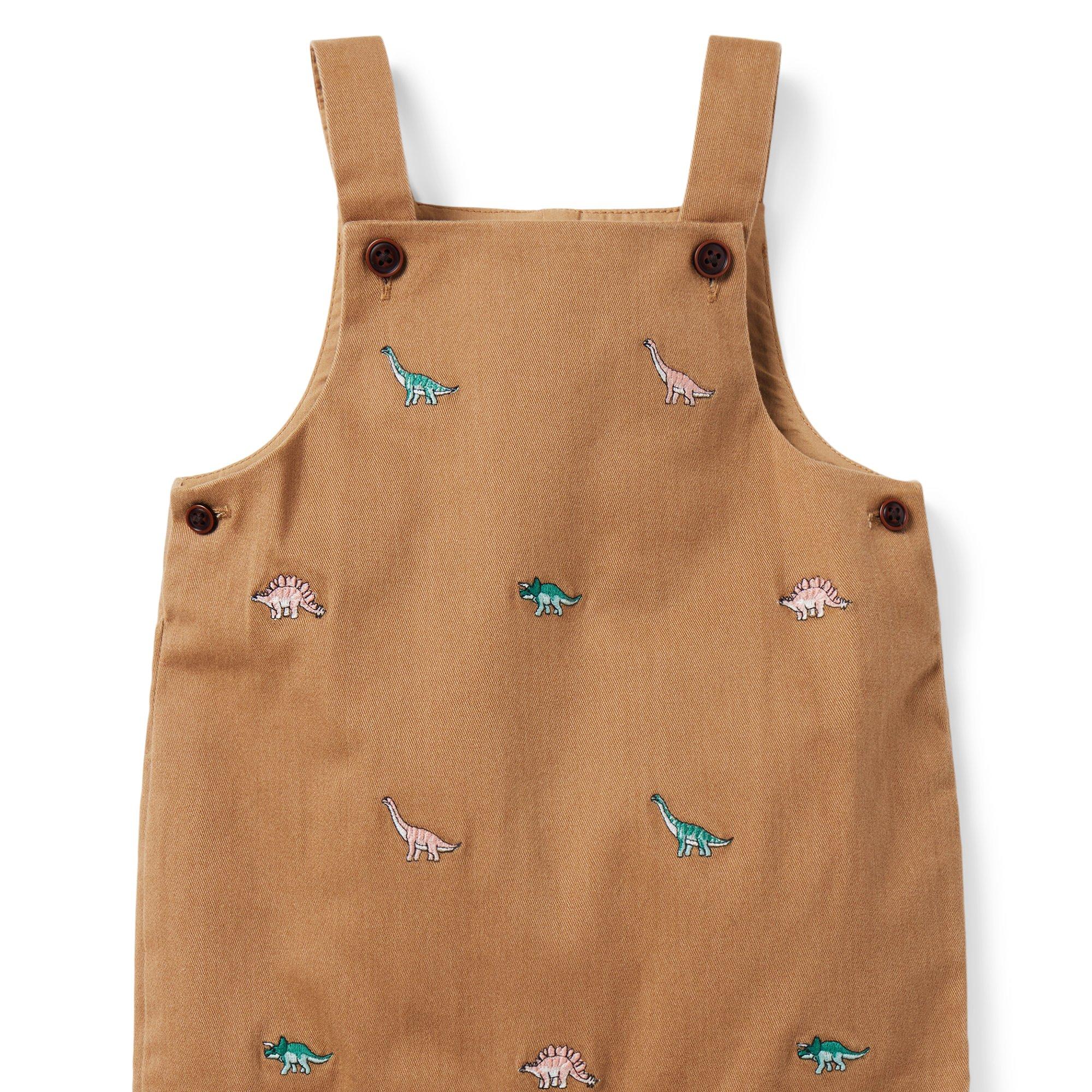 Baby Embroidered Dinosaur Overall image number 2