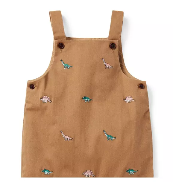 Baby Embroidered Dinosaur Overall image number 2