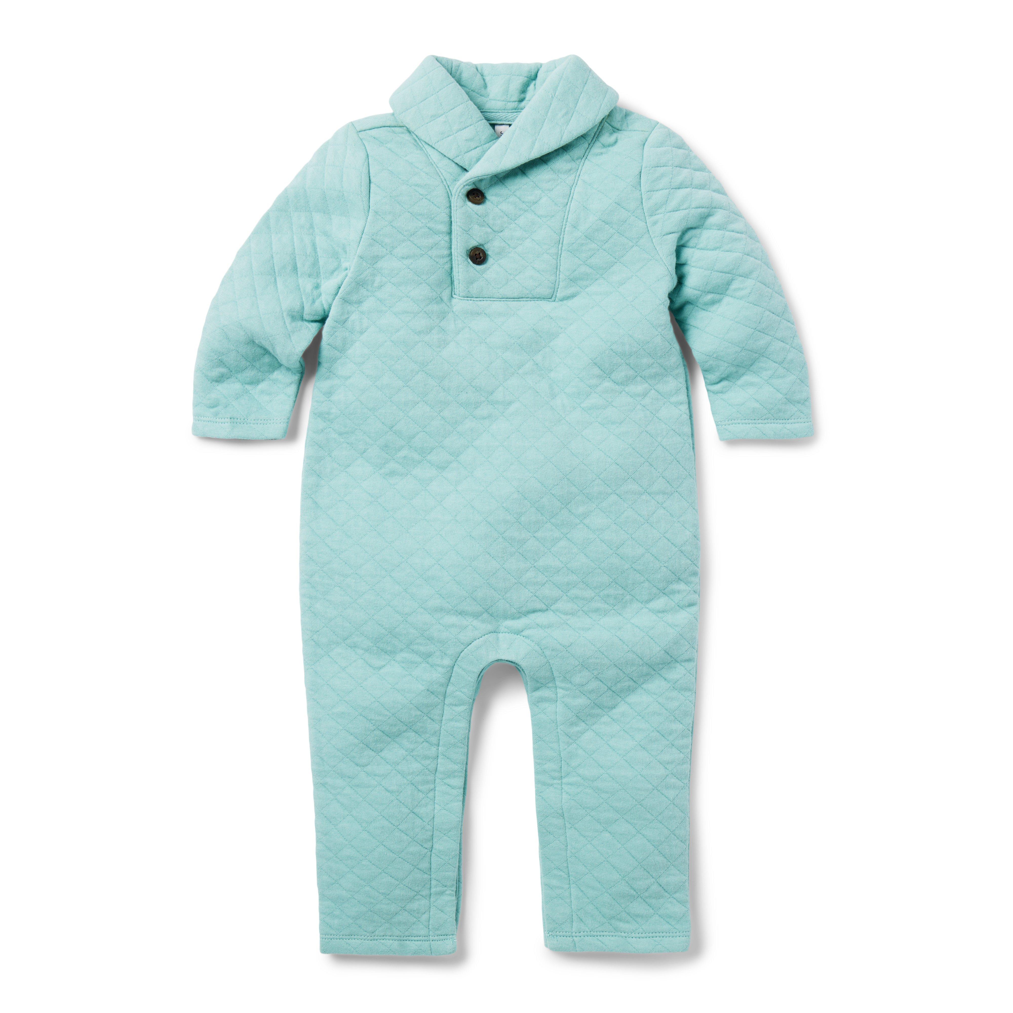 Baby Quilted Shawl Collar One-Piece