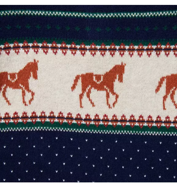 Baby Horse Fair Isle One-Piece image number 1