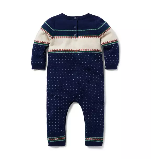 Baby Horse Fair Isle One-Piece image number 2