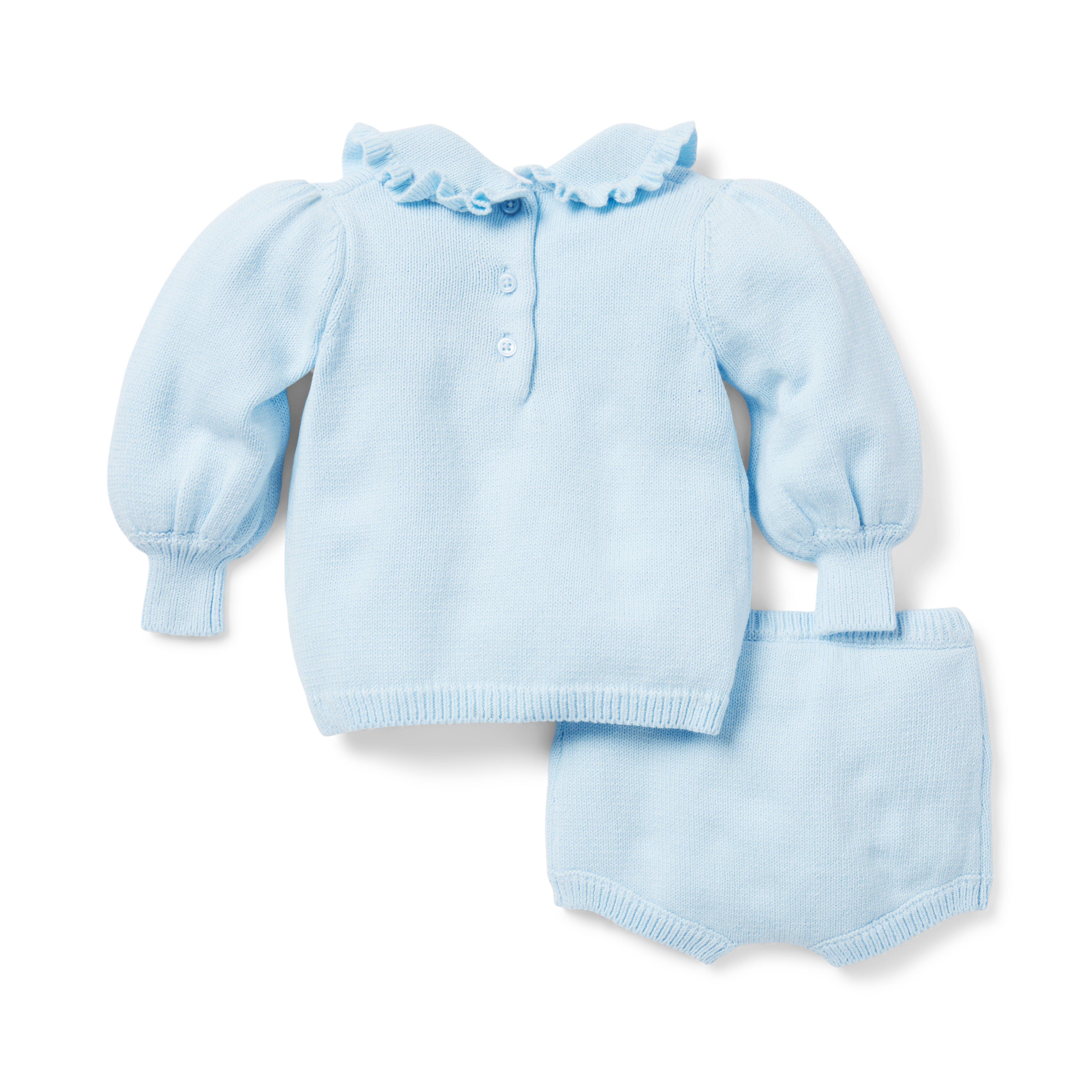 Baby Pointelle Sweater Matching Set image number 1