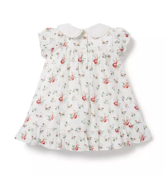 Baby Floral Collared Smocked Dress image number 3