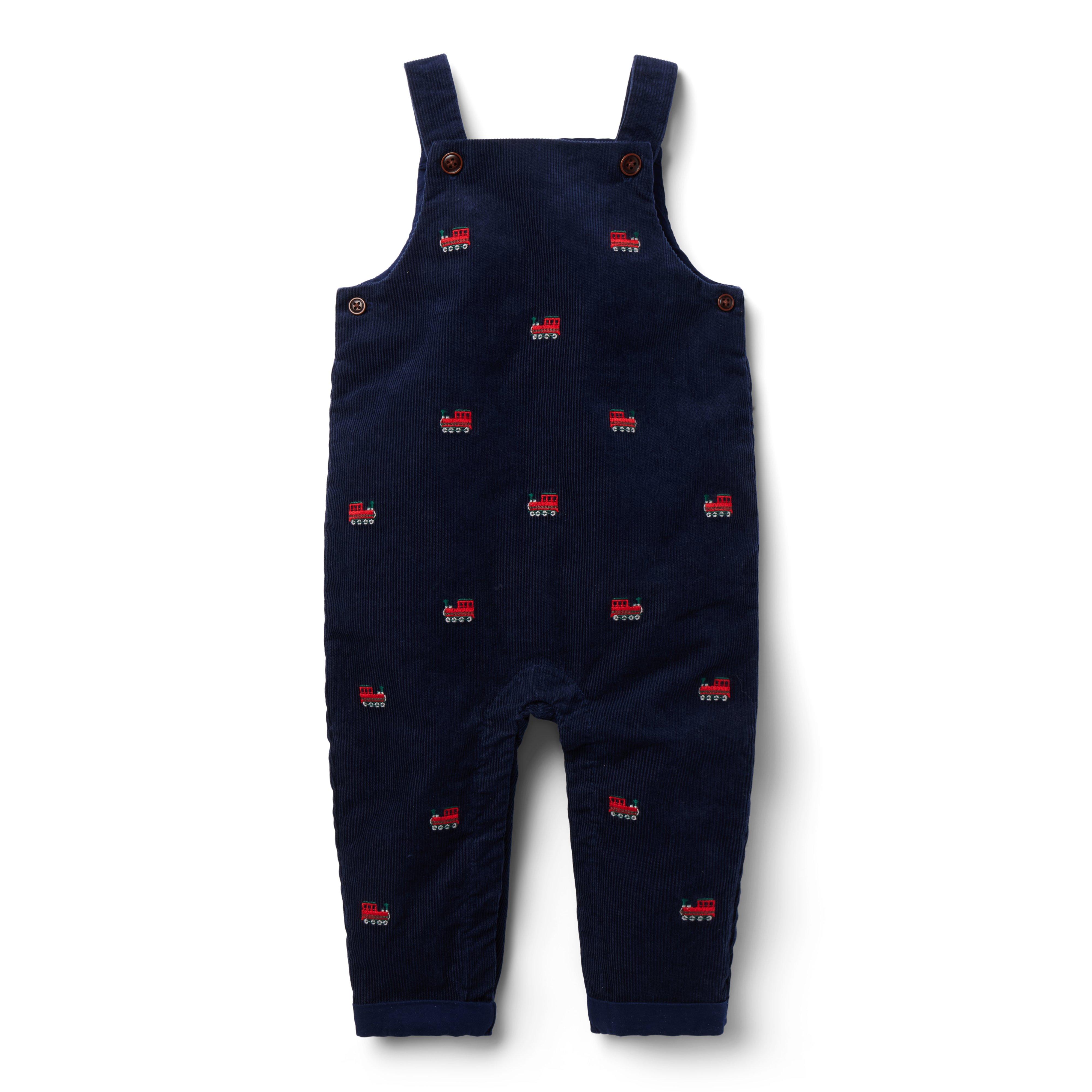 Baby Embroidered Train Corduroy Overall image number 0