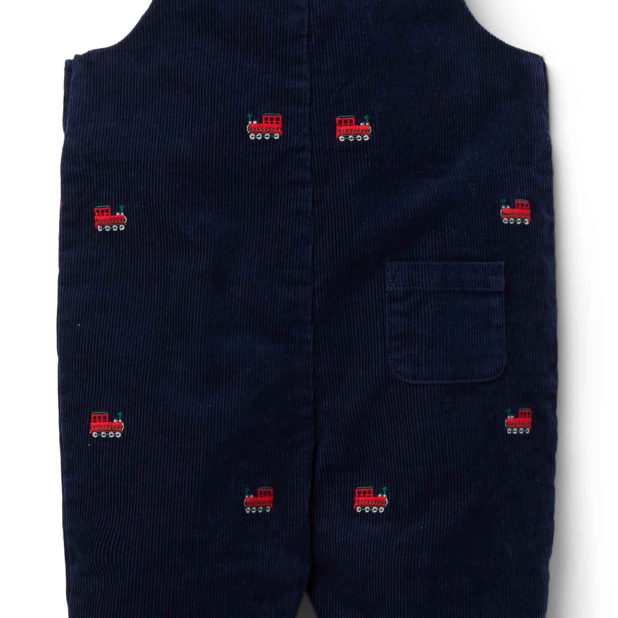 Baby Embroidered Train Corduroy Overall image number 4