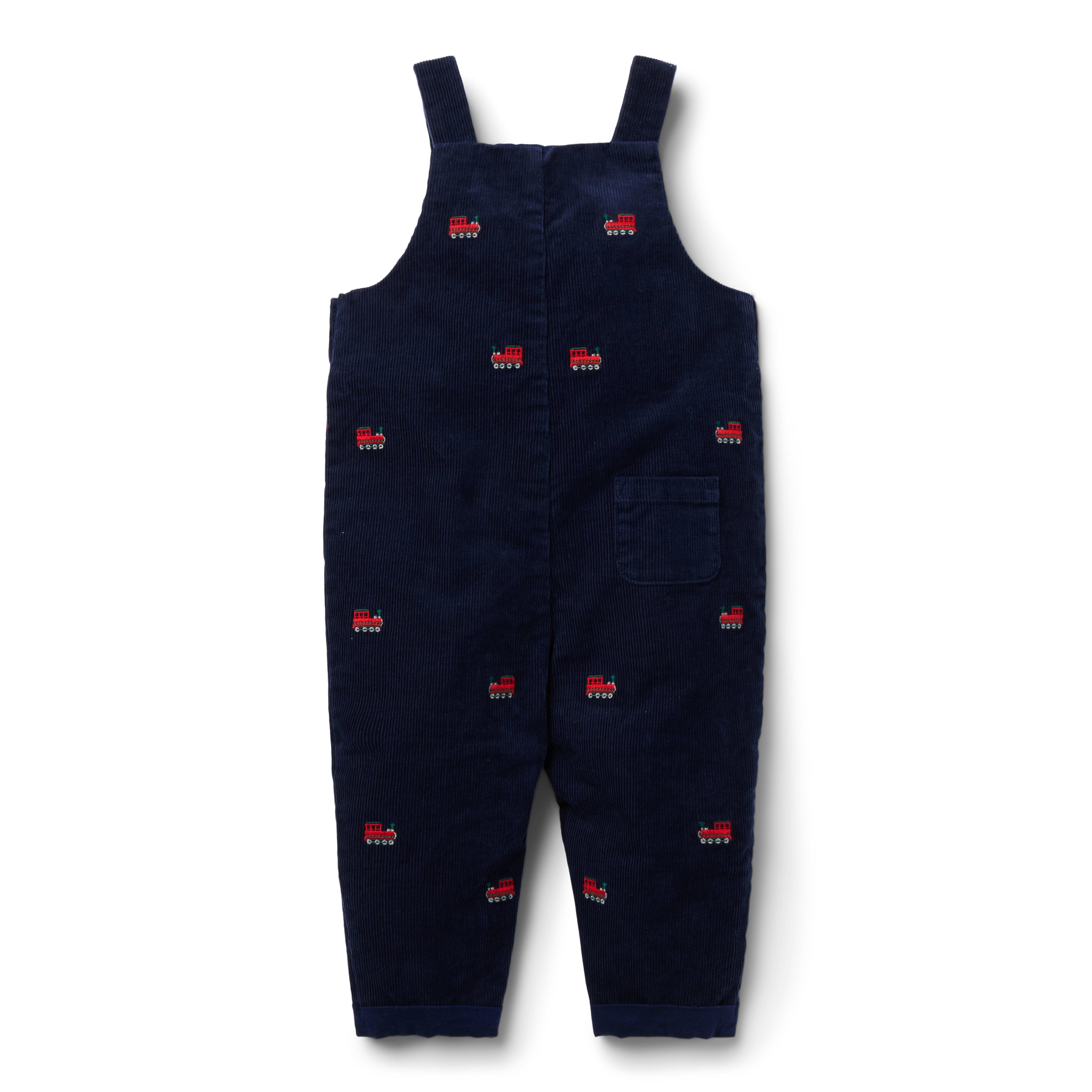Baby Embroidered Train Corduroy Overall image number 1