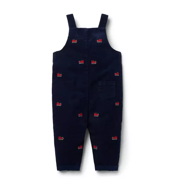 Baby Embroidered Train Corduroy Overall image number 1