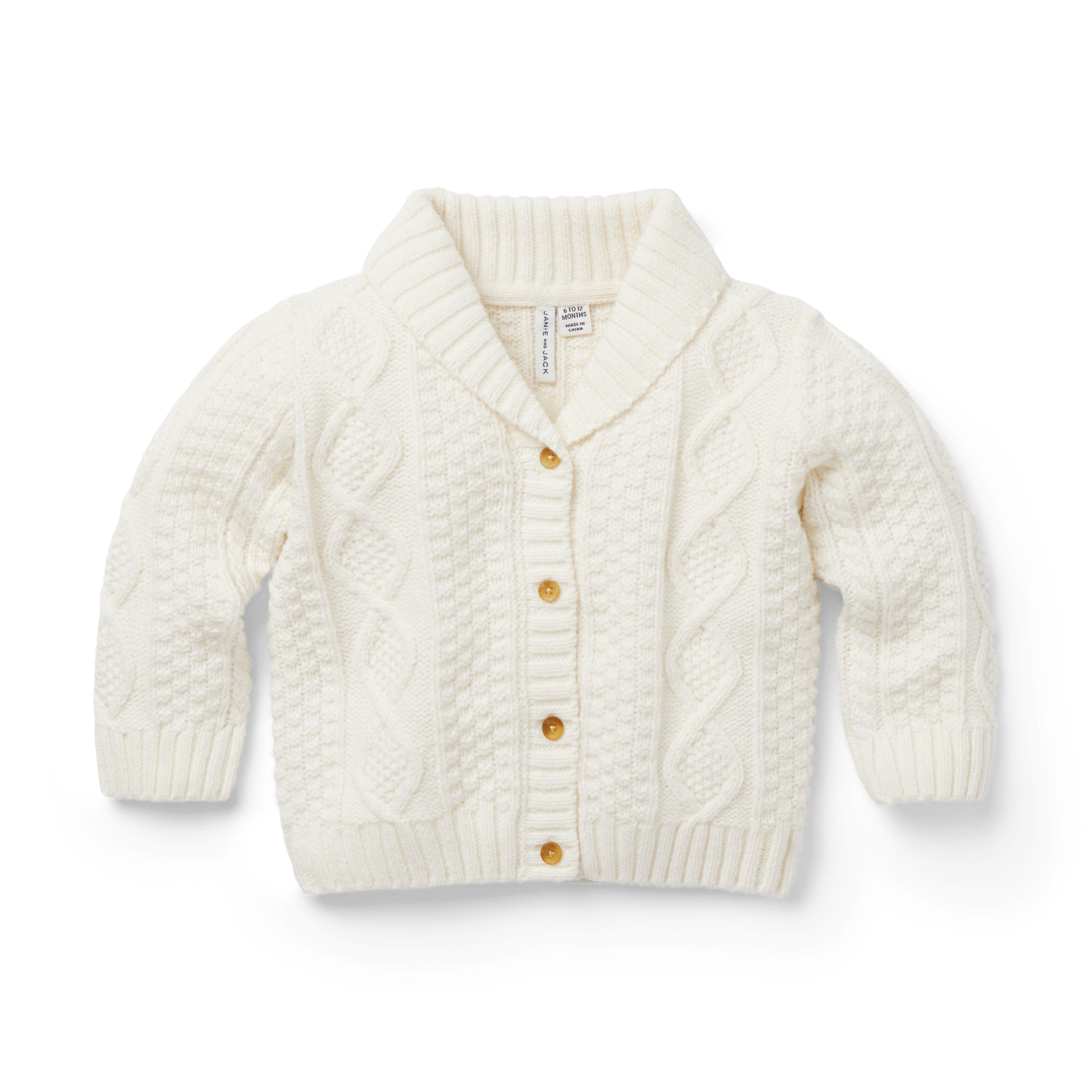 Baby Cable Knit Shawl Collar Cardigan image number 0