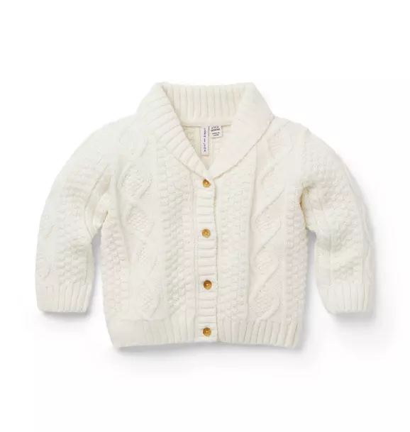 Baby Cable Knit Shawl Collar Cardigan image number 0