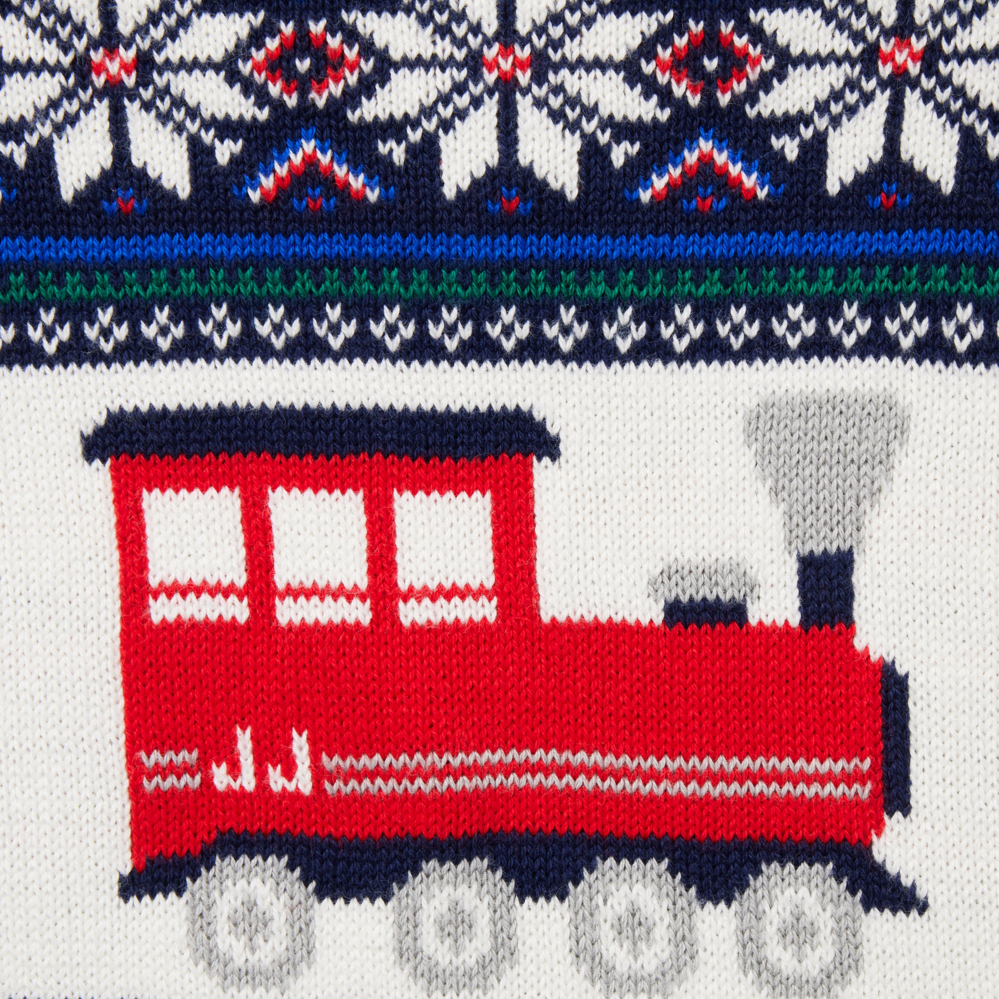 Baby Train Fair Isle Sweater One-Piece image number 2