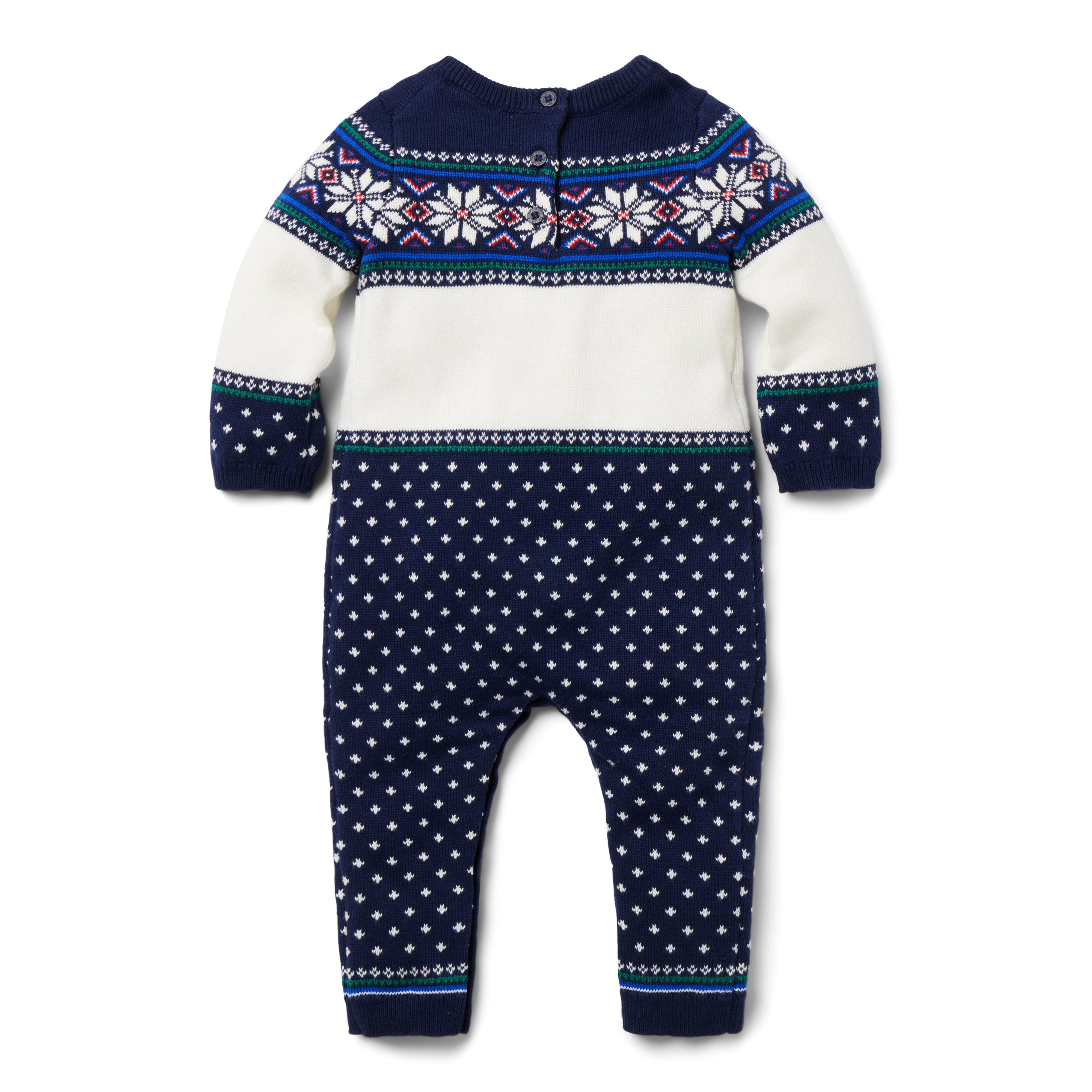 Baby Train Fair Isle Sweater One-Piece image number 1