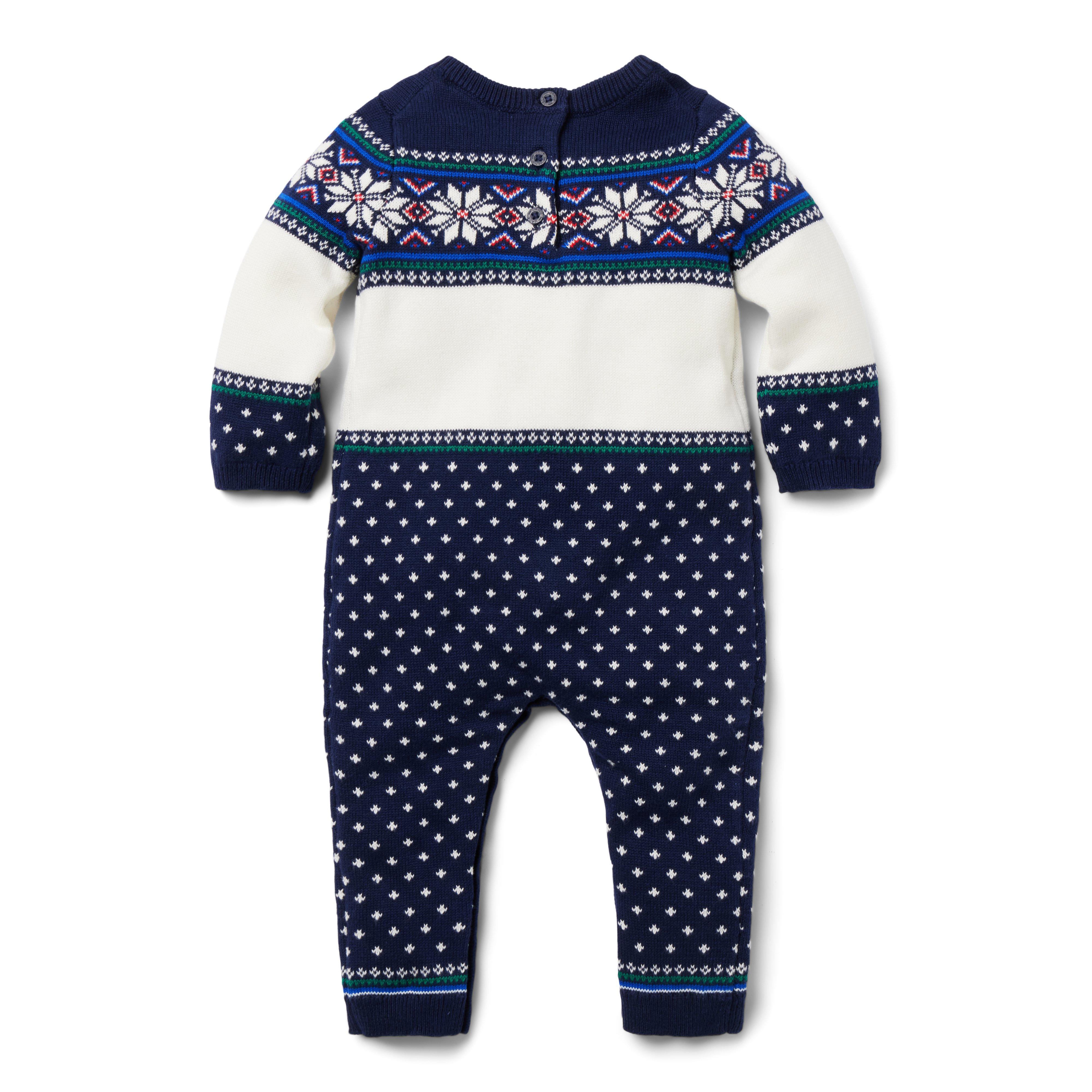 Baby Train Fair Isle Sweater One-Piece