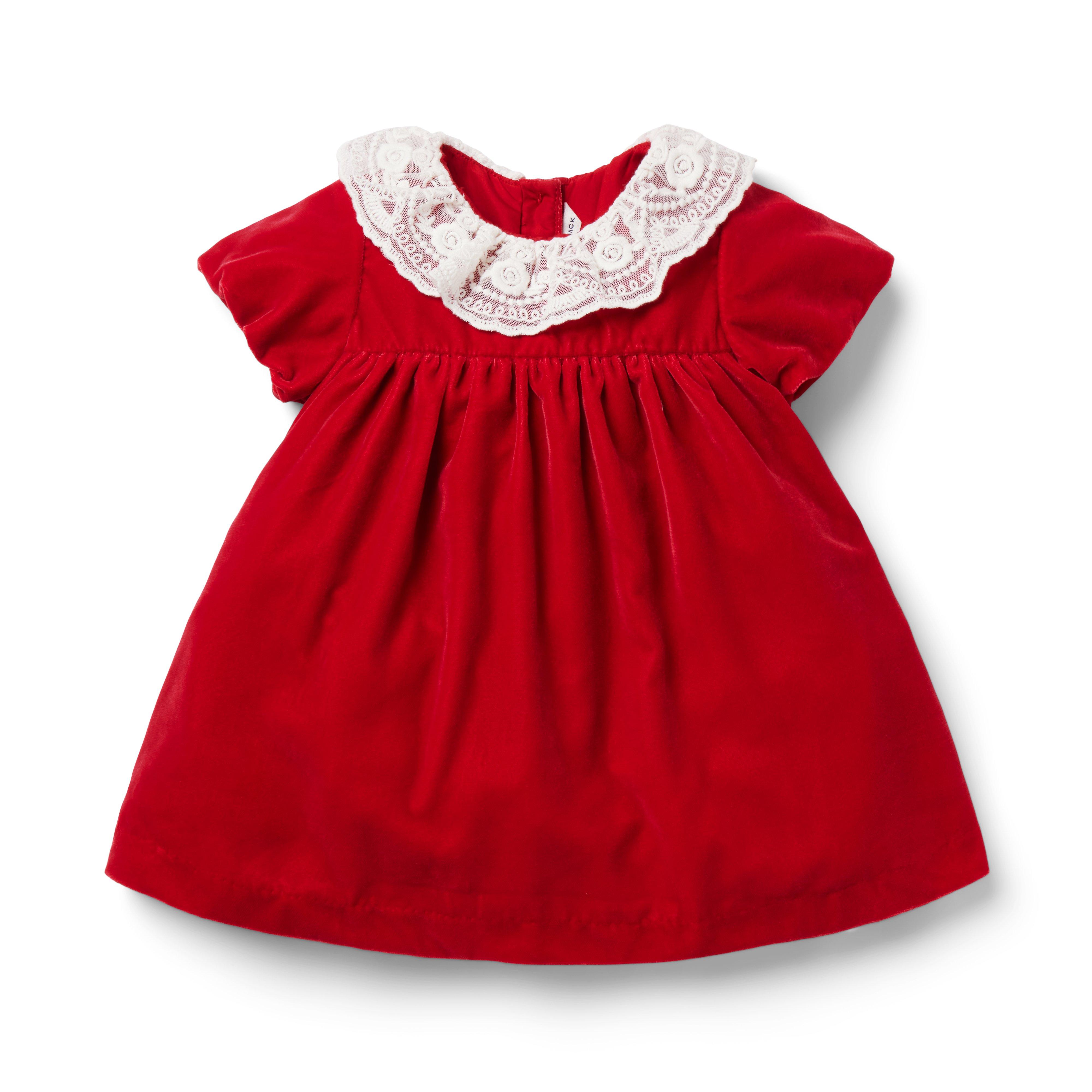 Baby Velvet Collared Dress