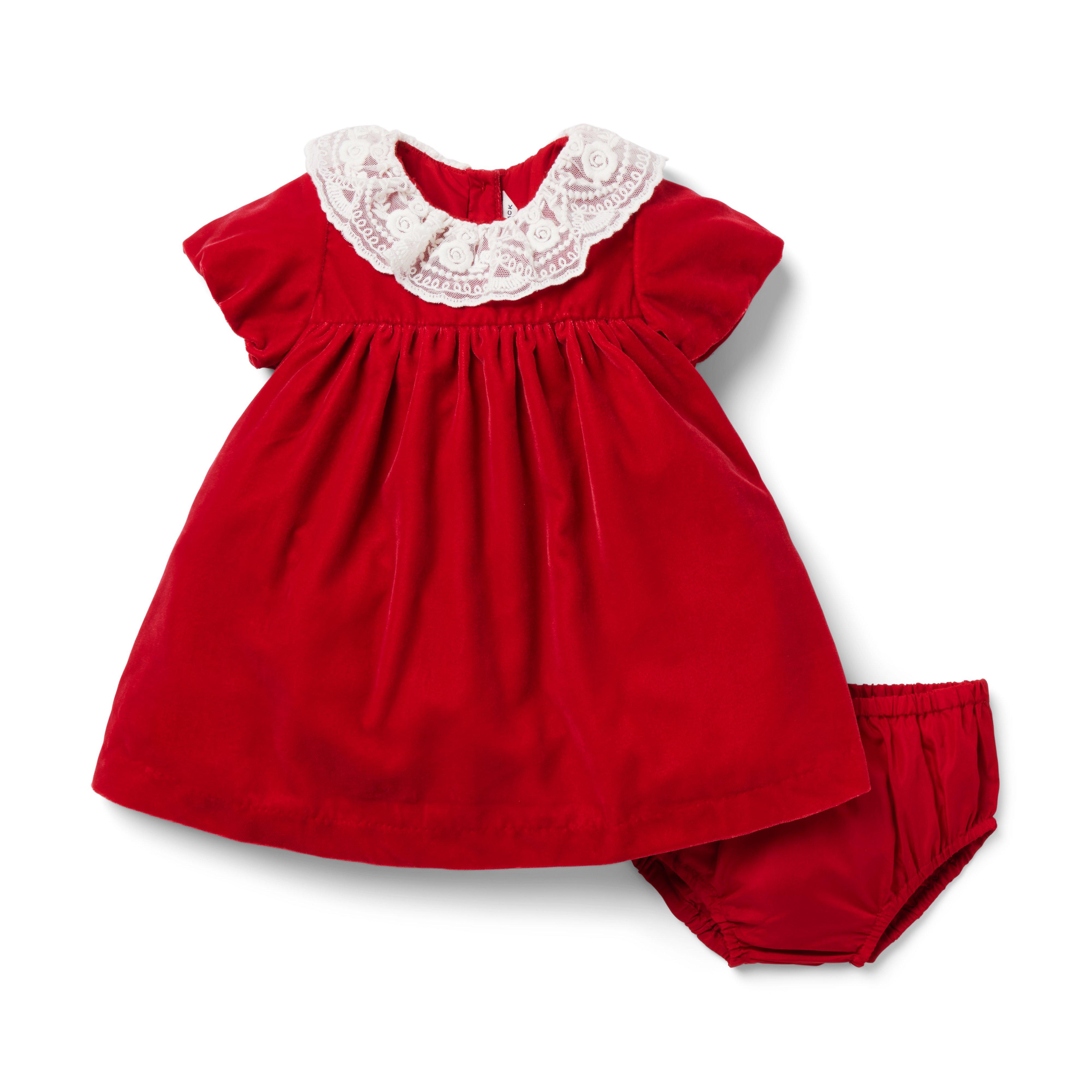 Baby Velvet Collared Dress image number 2