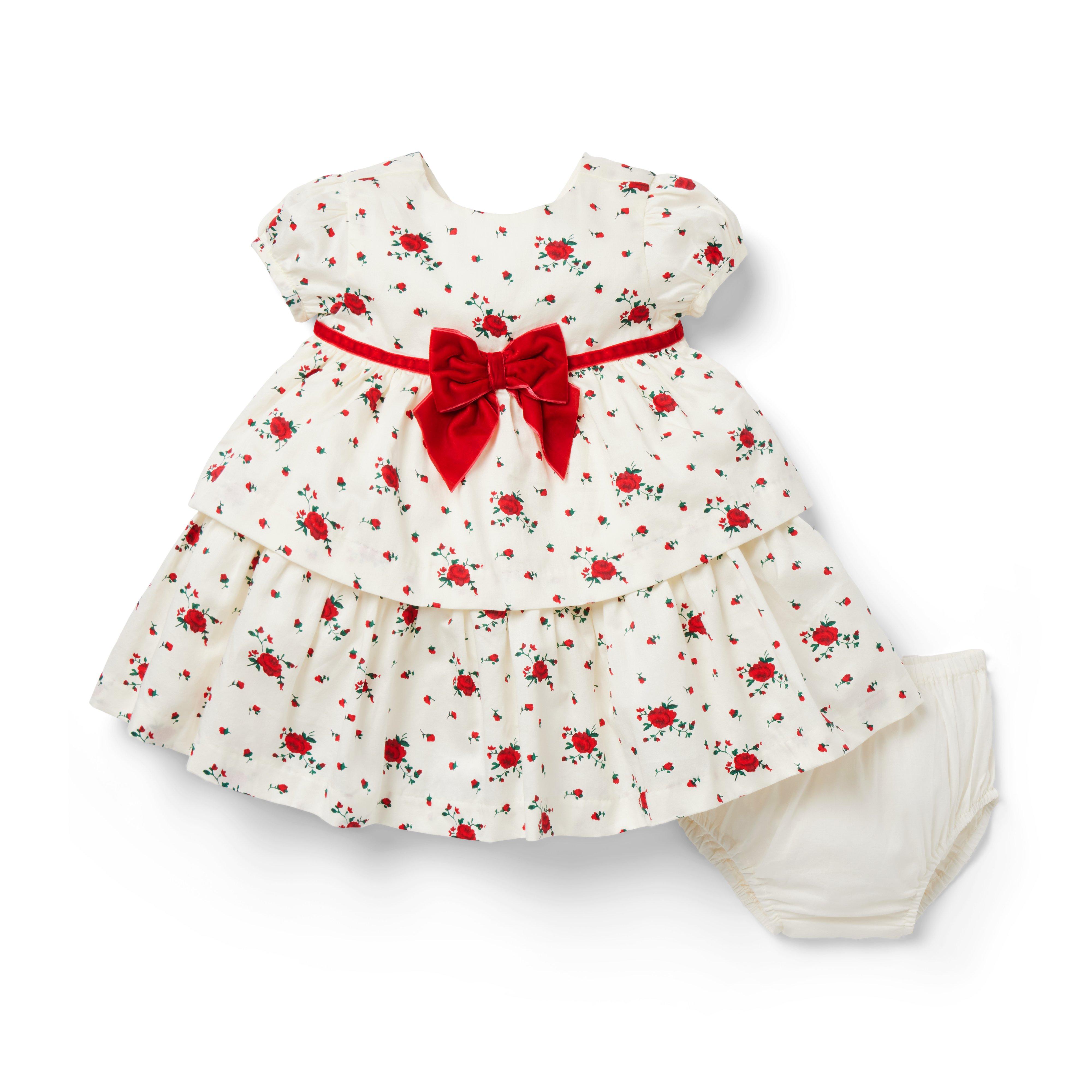 White and clearance red baby dress