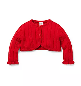 Baby Cable Knit Cropped Cardigan
