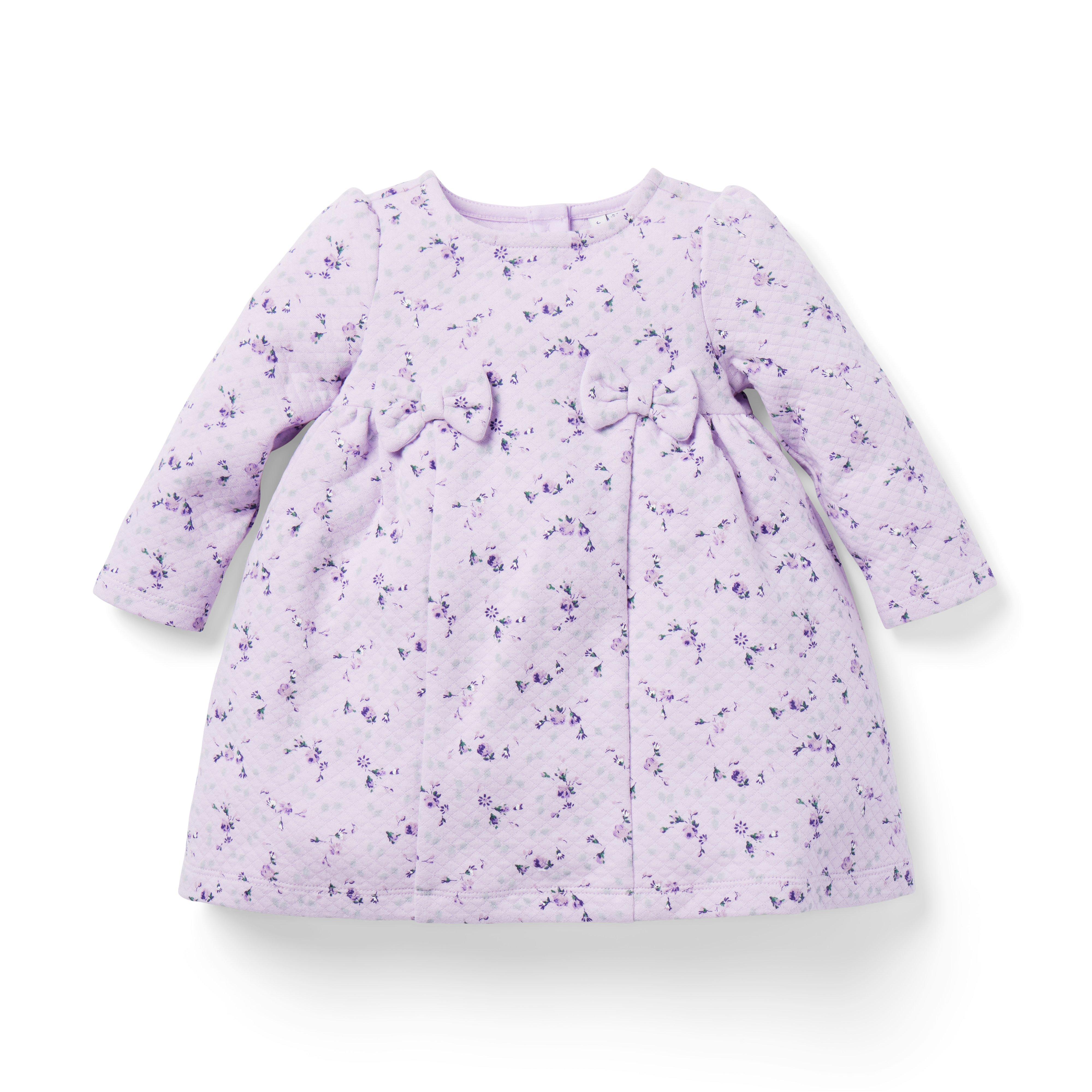 Baby Floral Quilted Bow Dress image number 0