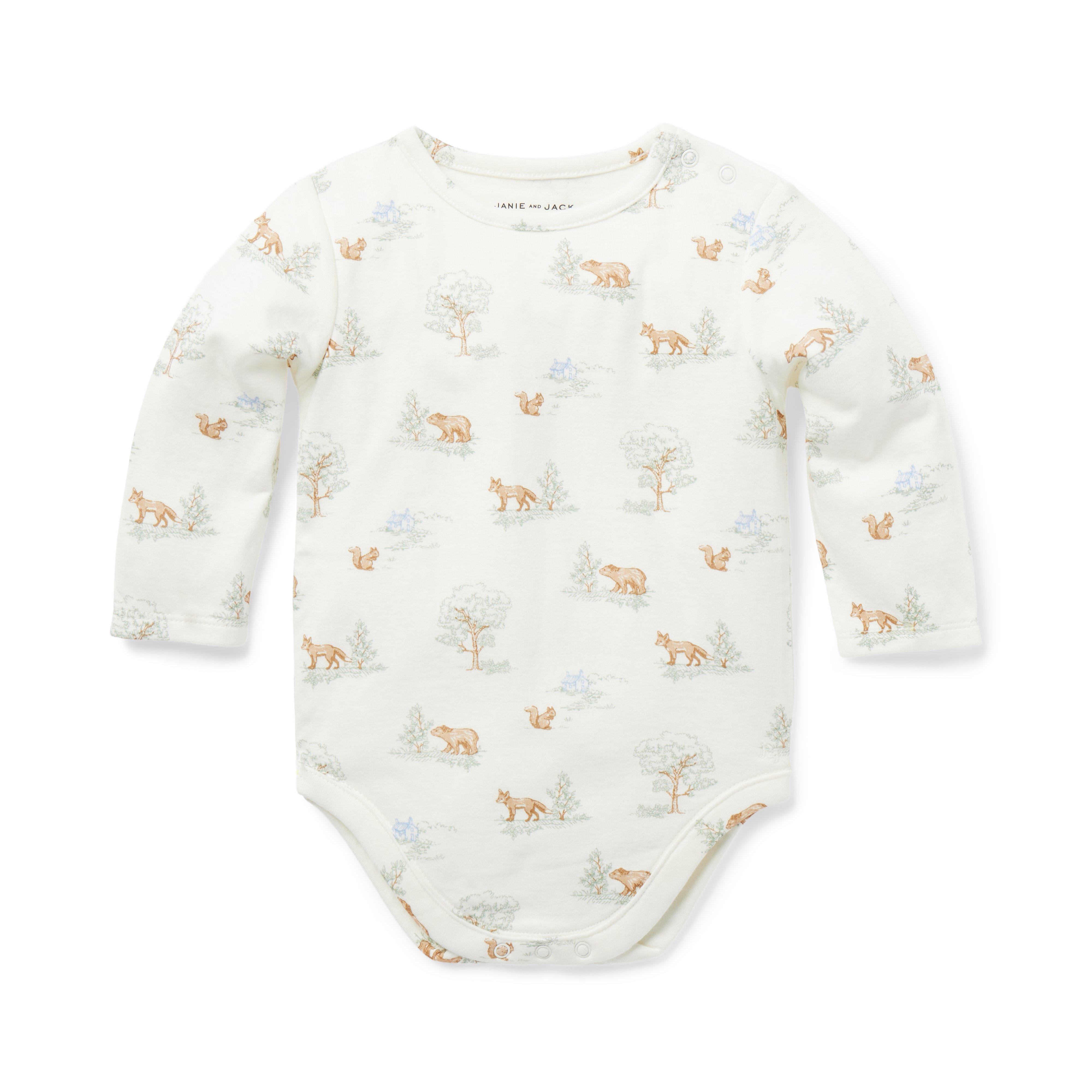 Newborn Jet Ivory Woodland Baby Woodland Bodysuit by Janie and Jack