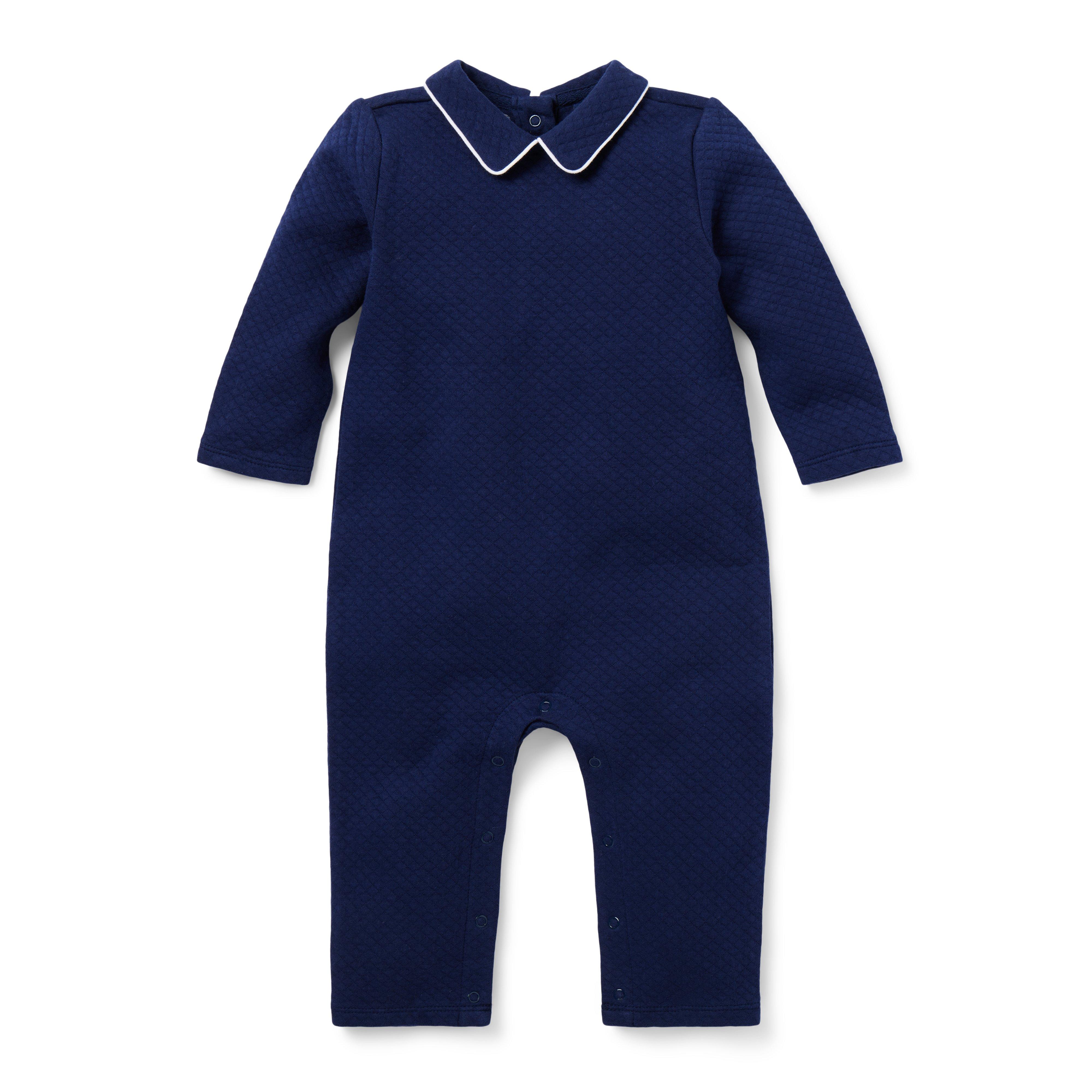 Newborn Merchant Marine Baby Collared Quilted One-Piece by Janie and Jack