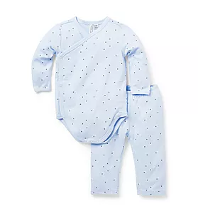 Baby Moon And Stars Wrap Matching Set