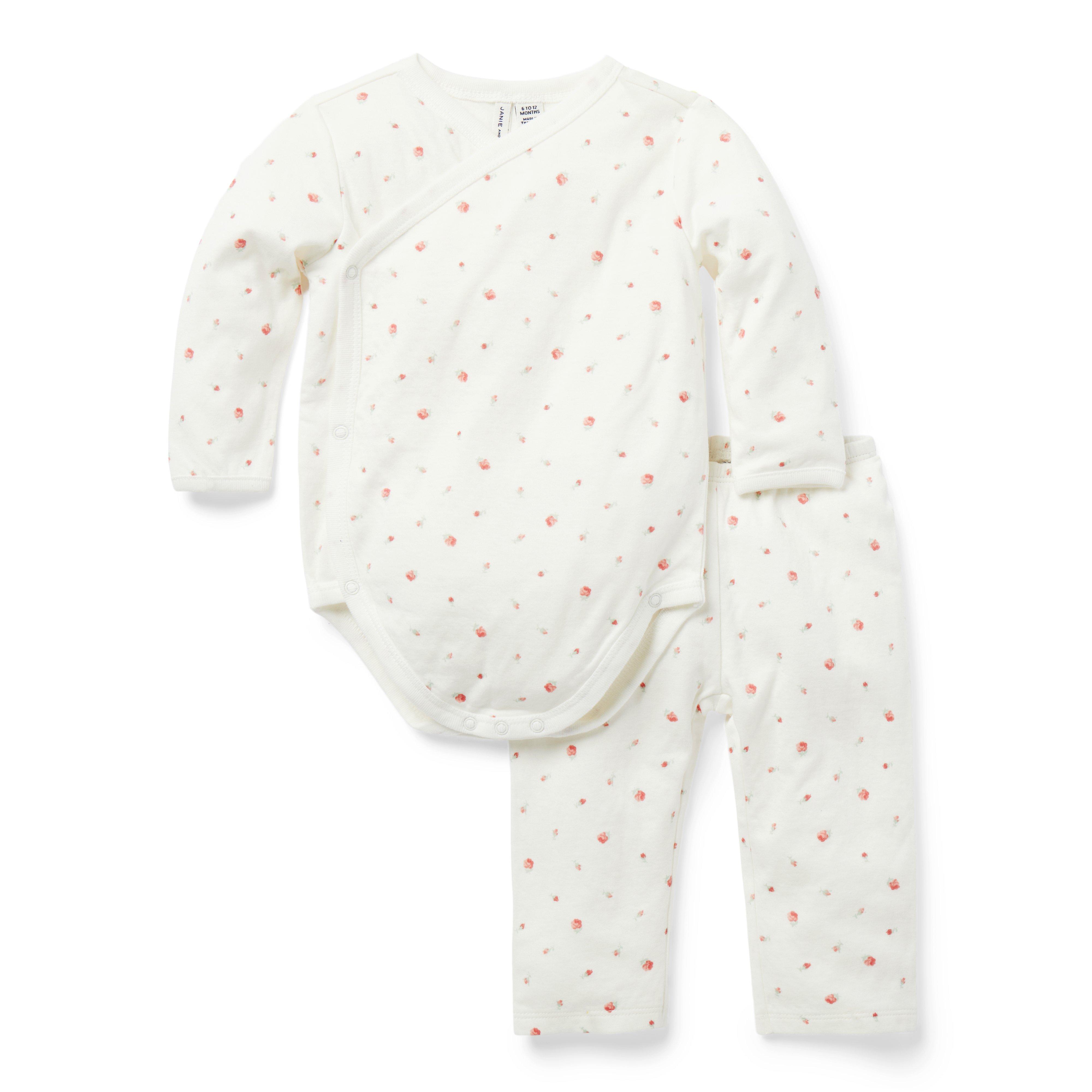 Baby Rosebud Wrap Matching Set