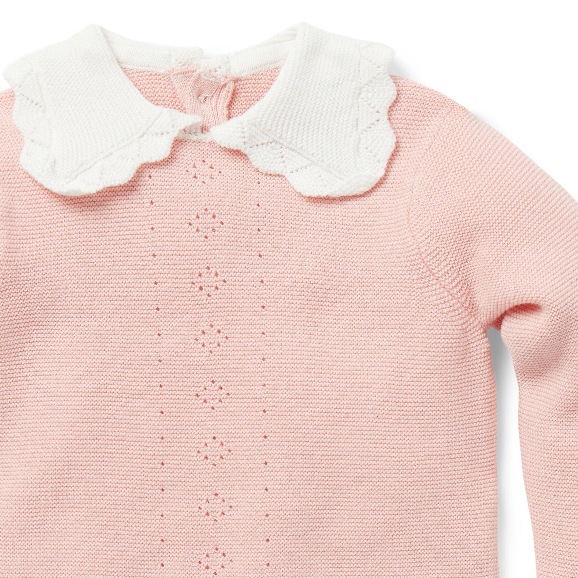 Baby Pointelle Collared Sweater  image number 1