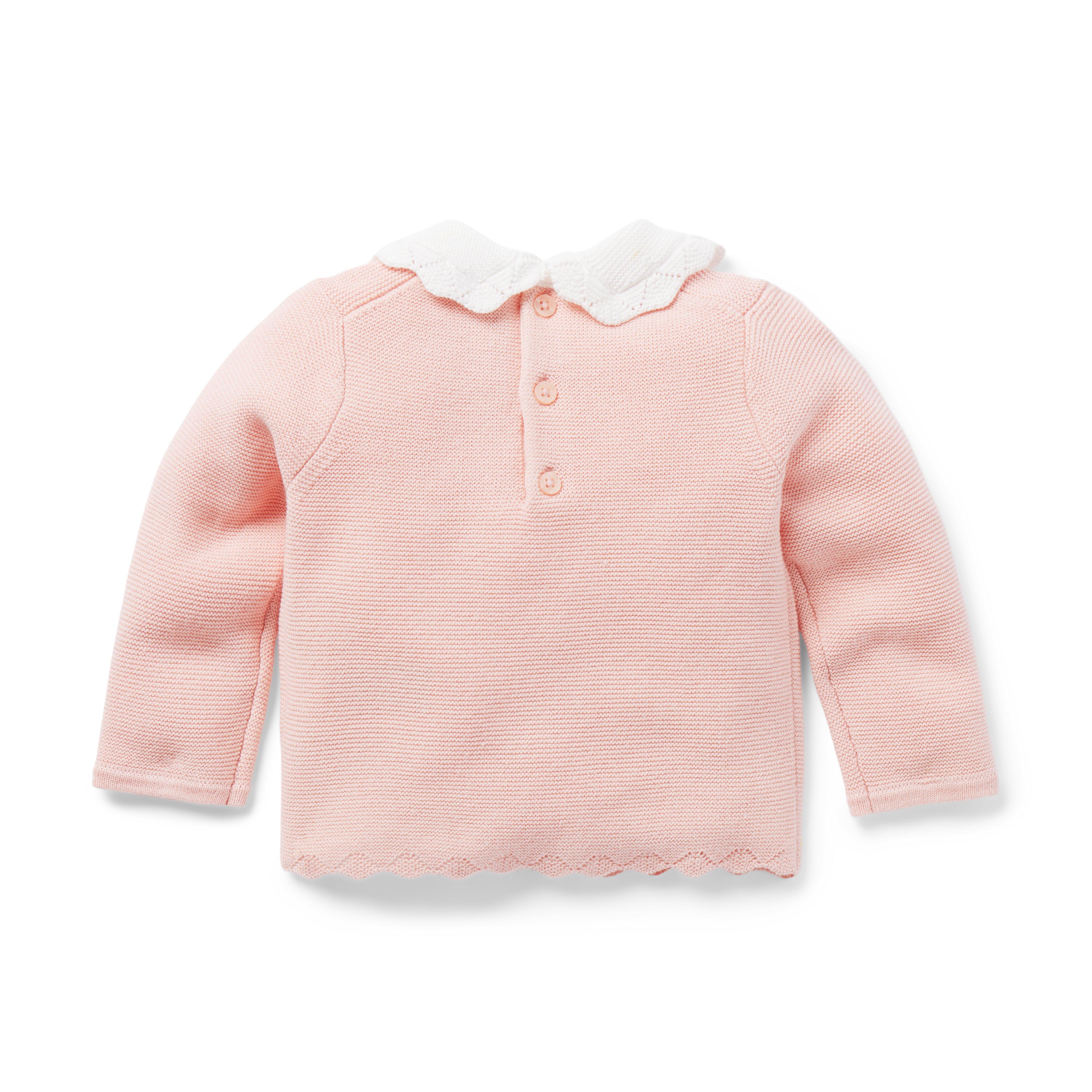 Baby Pointelle Collared Sweater  image number 3