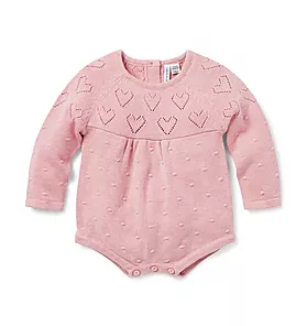 Baby Heart Sweater Romper