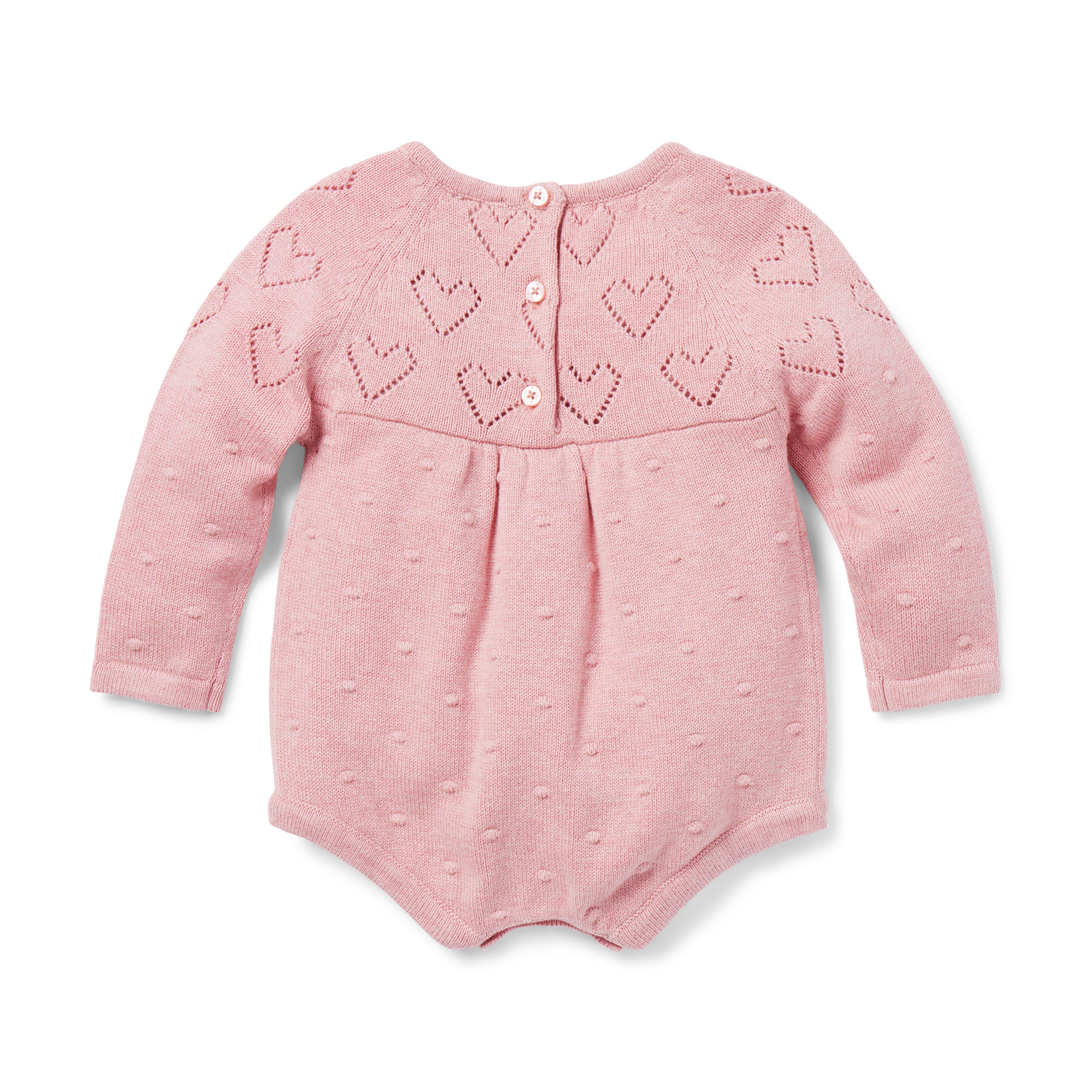 Baby Heart Sweater Romper image number 2