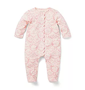 Baby Woodland Toile Footed One-Piece