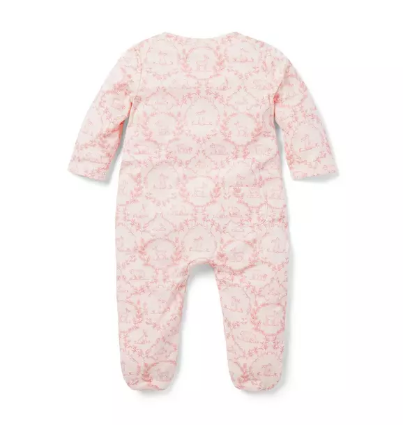 Baby Woodland Toile Footed One-Piece image number 3