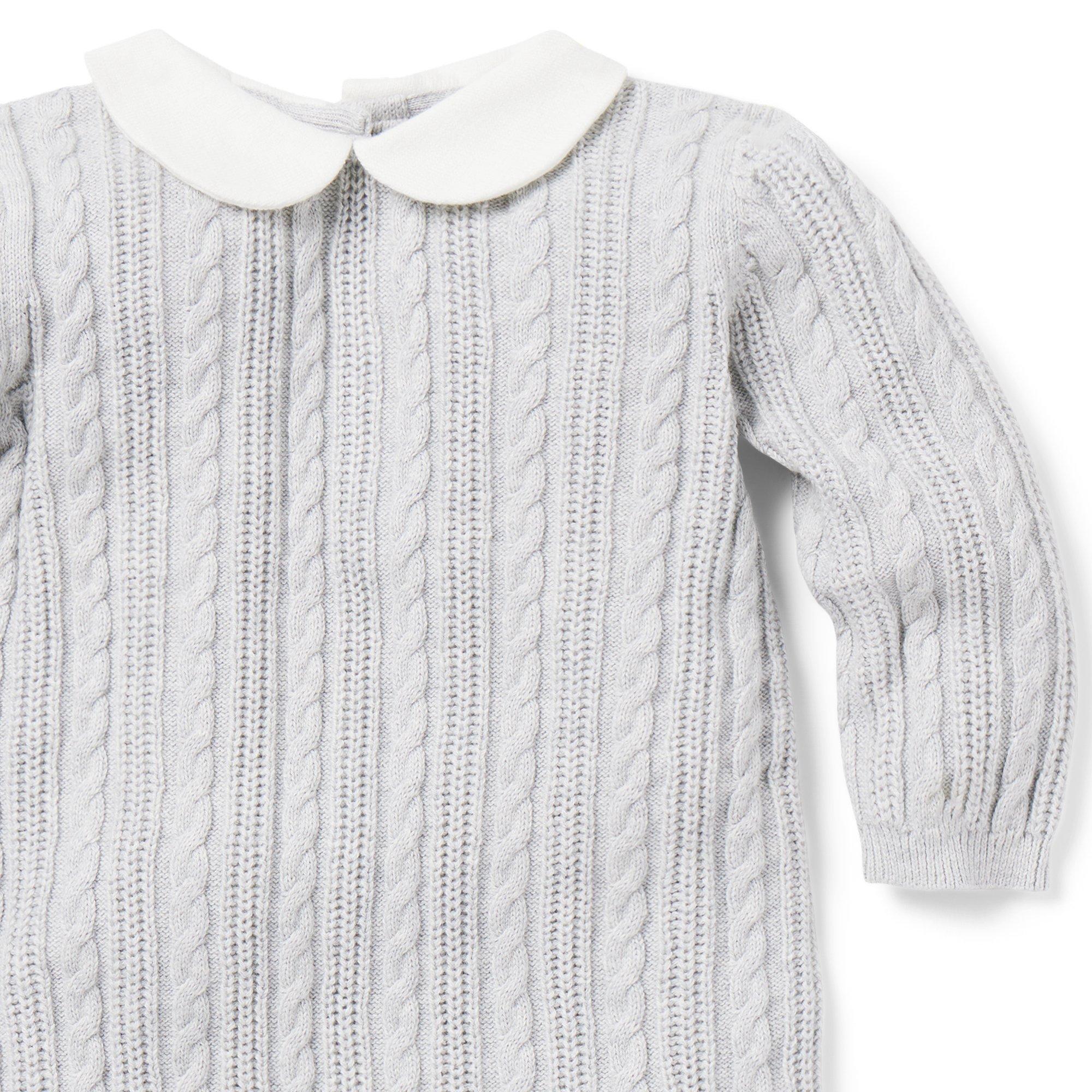 Baby Cable Knit Collared One-Piece image number 1