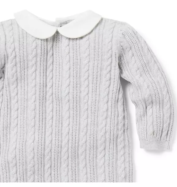 Baby Cable Knit Collared One-Piece image number 1