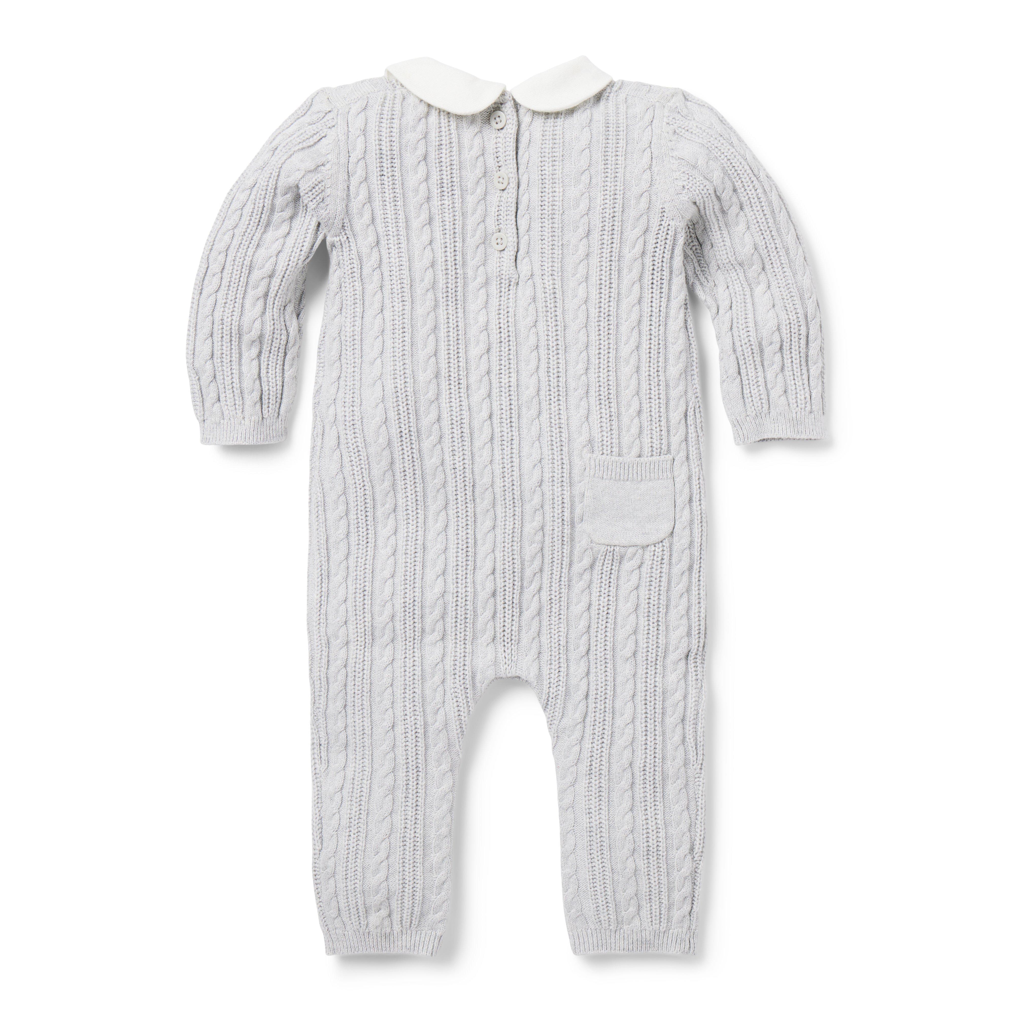 Baby Cable Knit Collared One-Piece image number 3