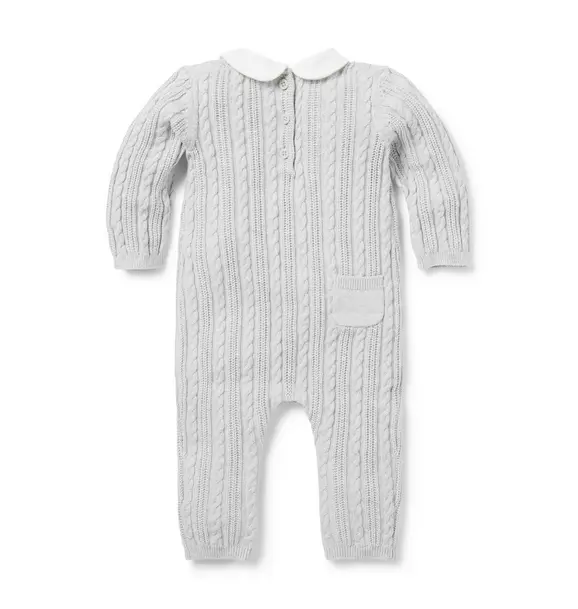 Baby Cable Knit Collared One-Piece image number 3
