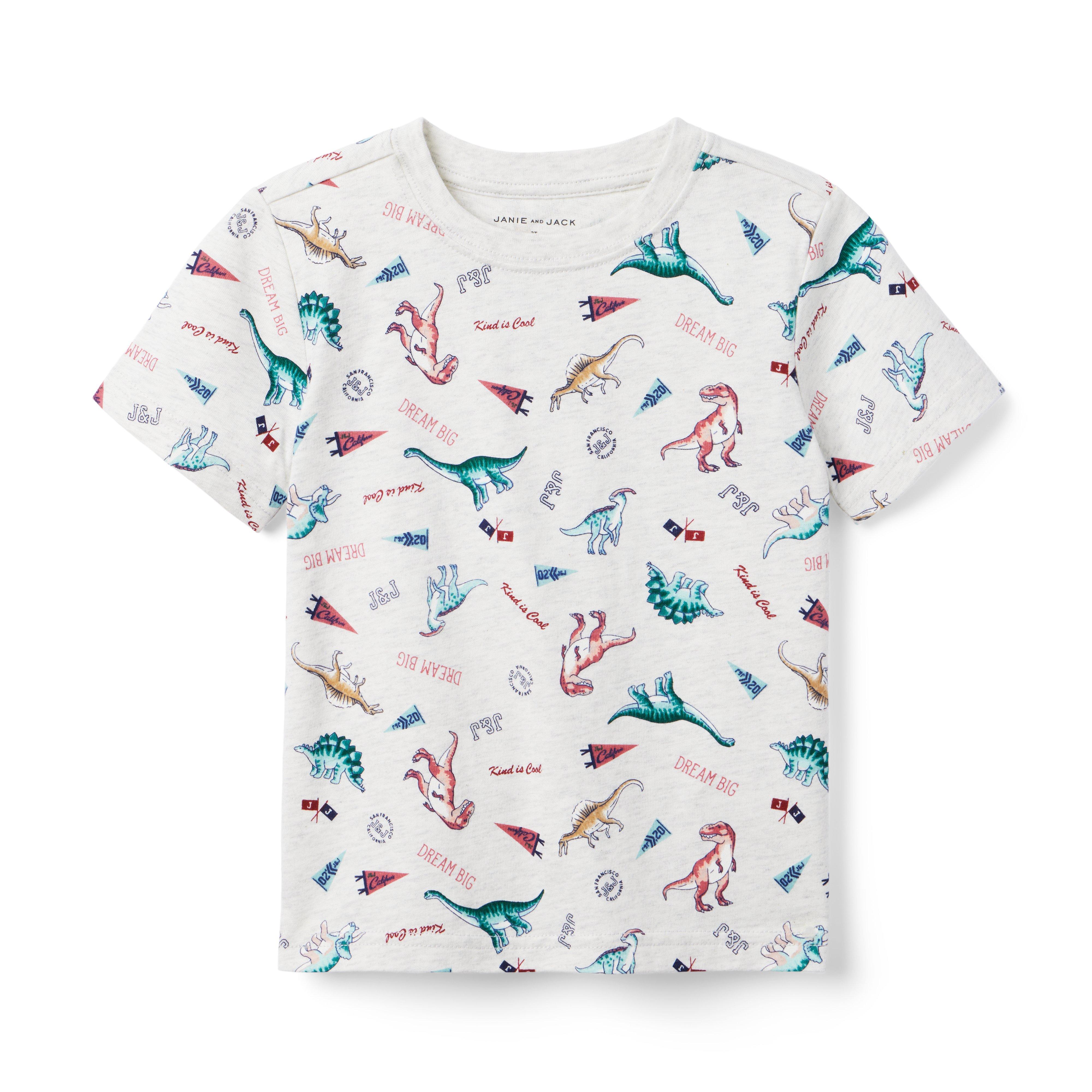 Boy Cookies And Cream Dinosaur Dinosaur Varsity Tee by Janie and Jack