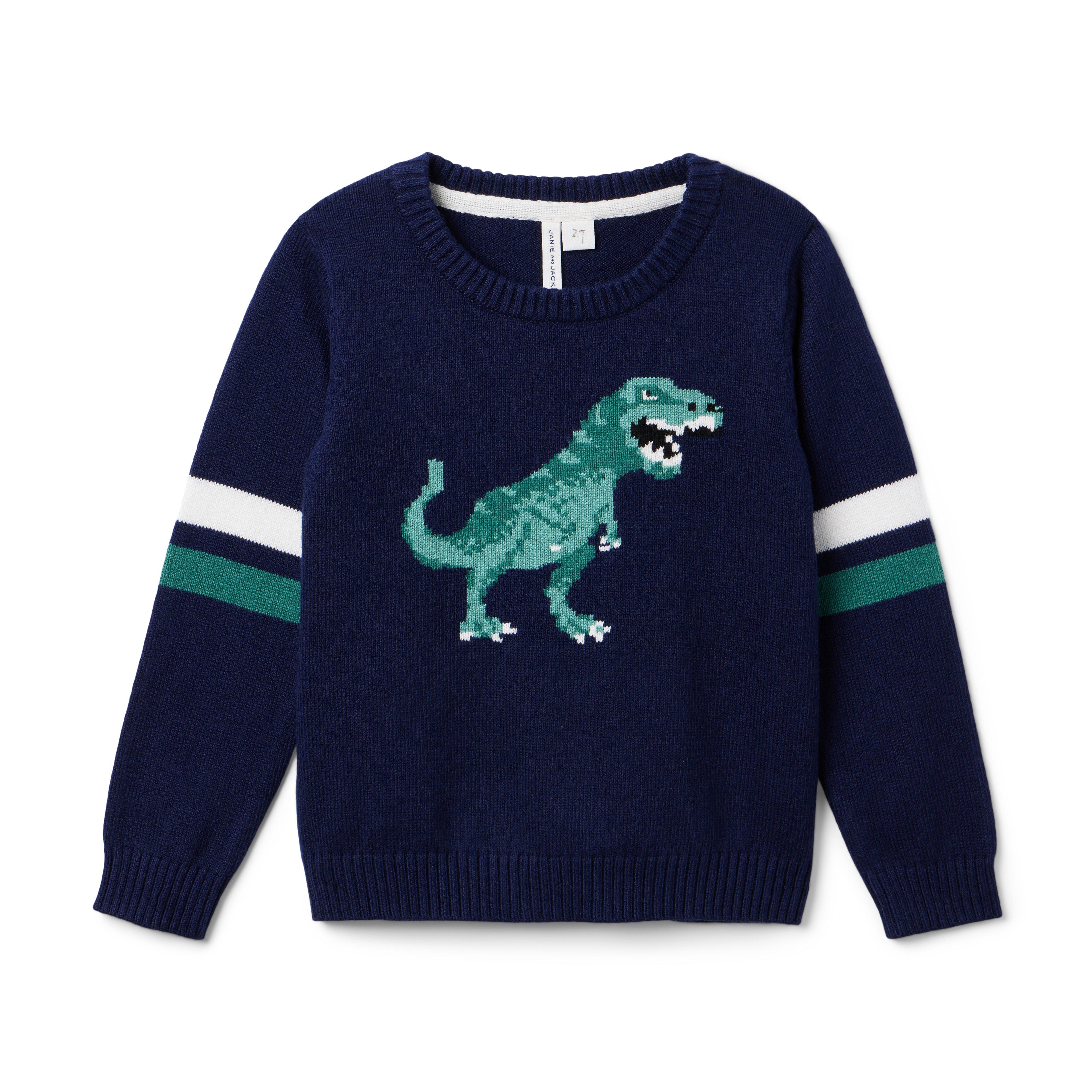 Boy Merchant Marine The Dinosaur Striped Sweater by Janie and Jack