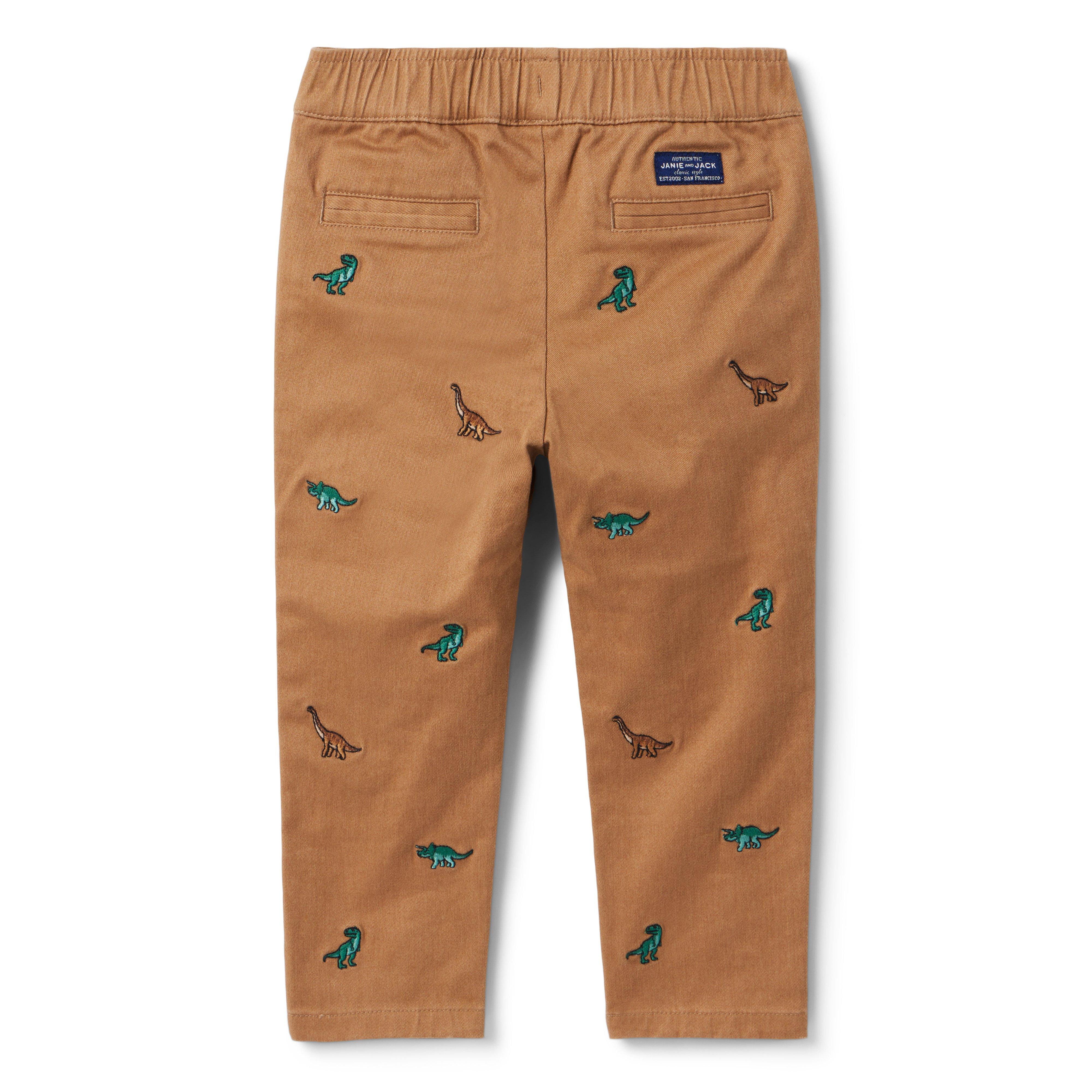 Gymboree Gymboree Boys Embroidered Dino Fleece Jogger Pants - Dino