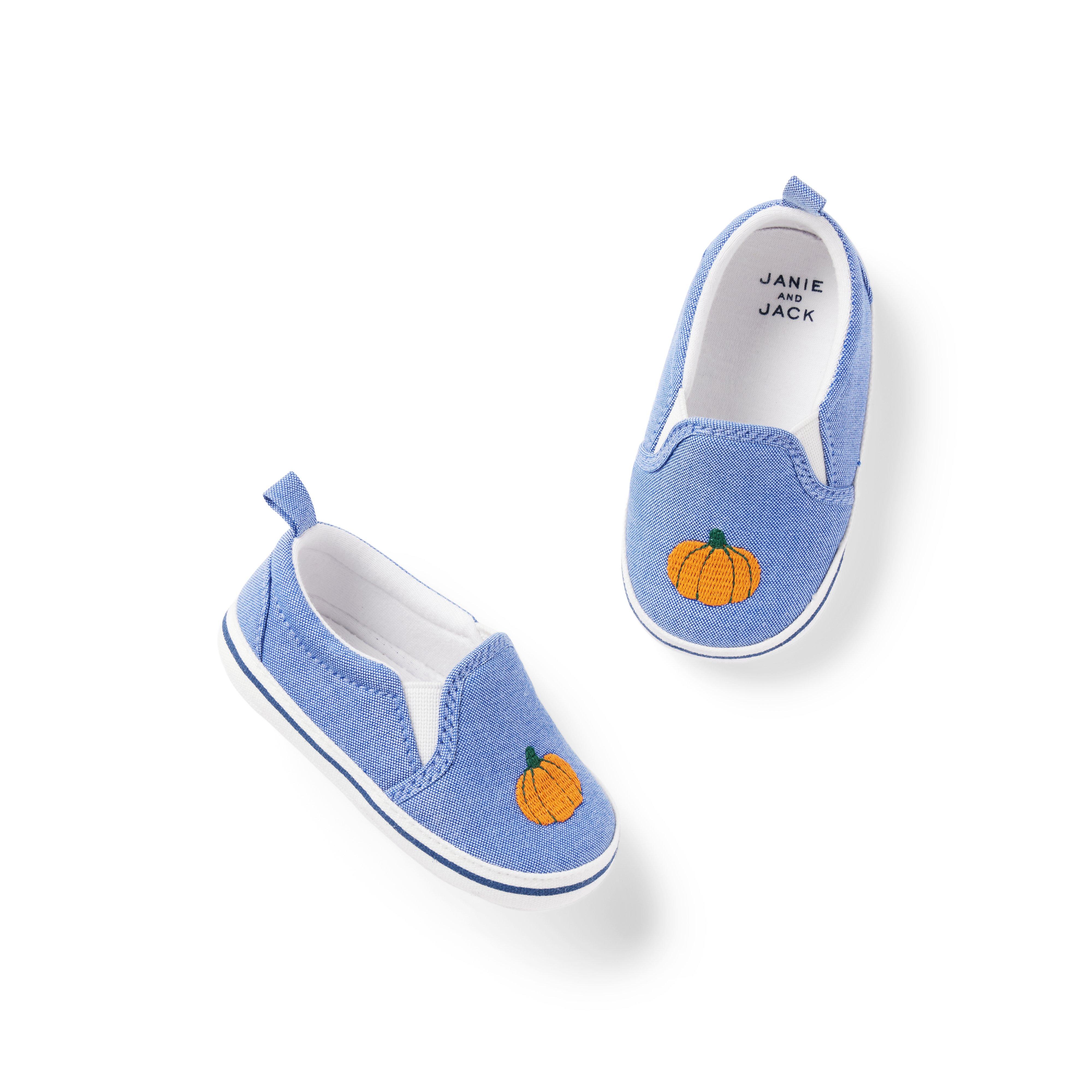 Baby Embroidered Pumpkin Slip-On Sneaker