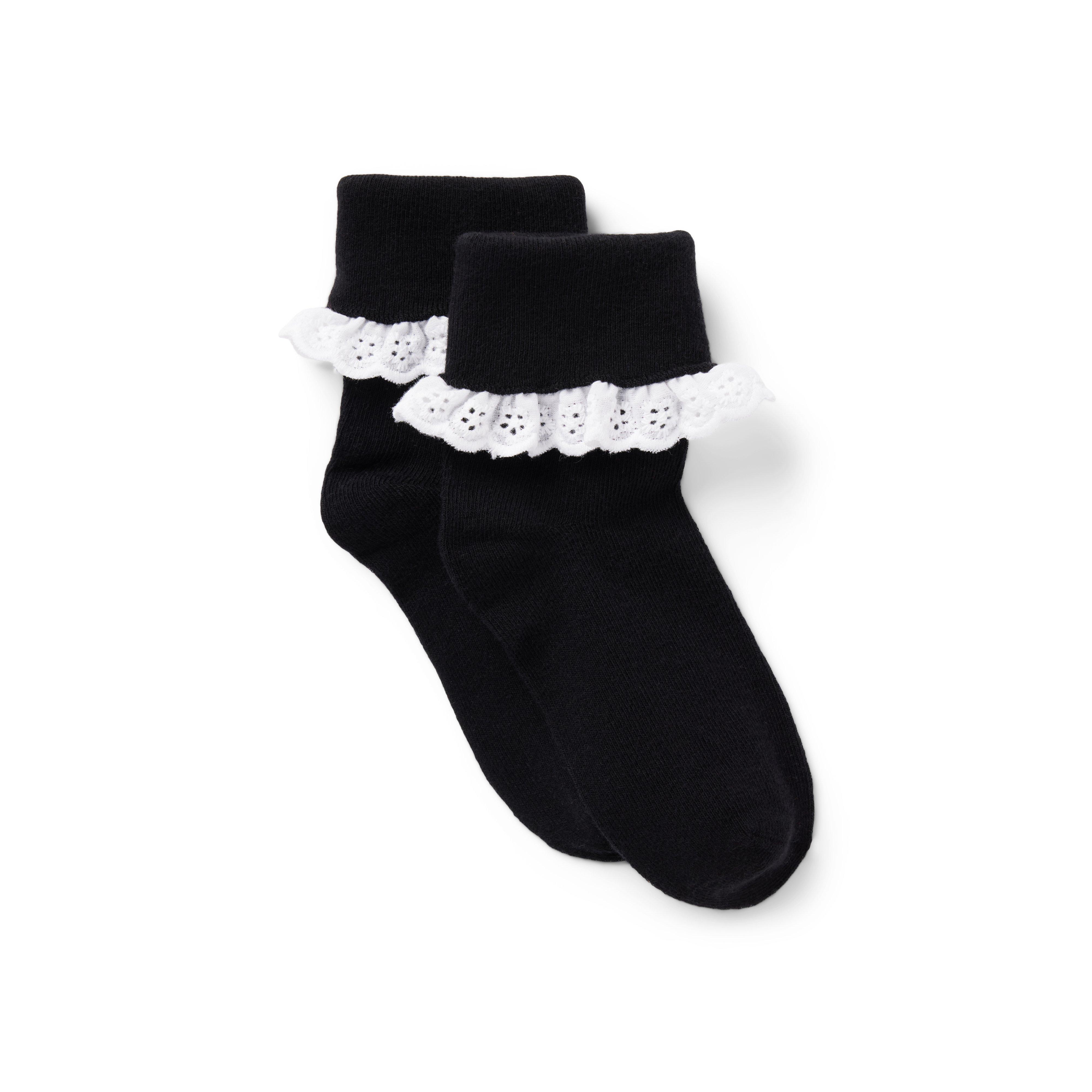 Eyelet Ruffle Sock