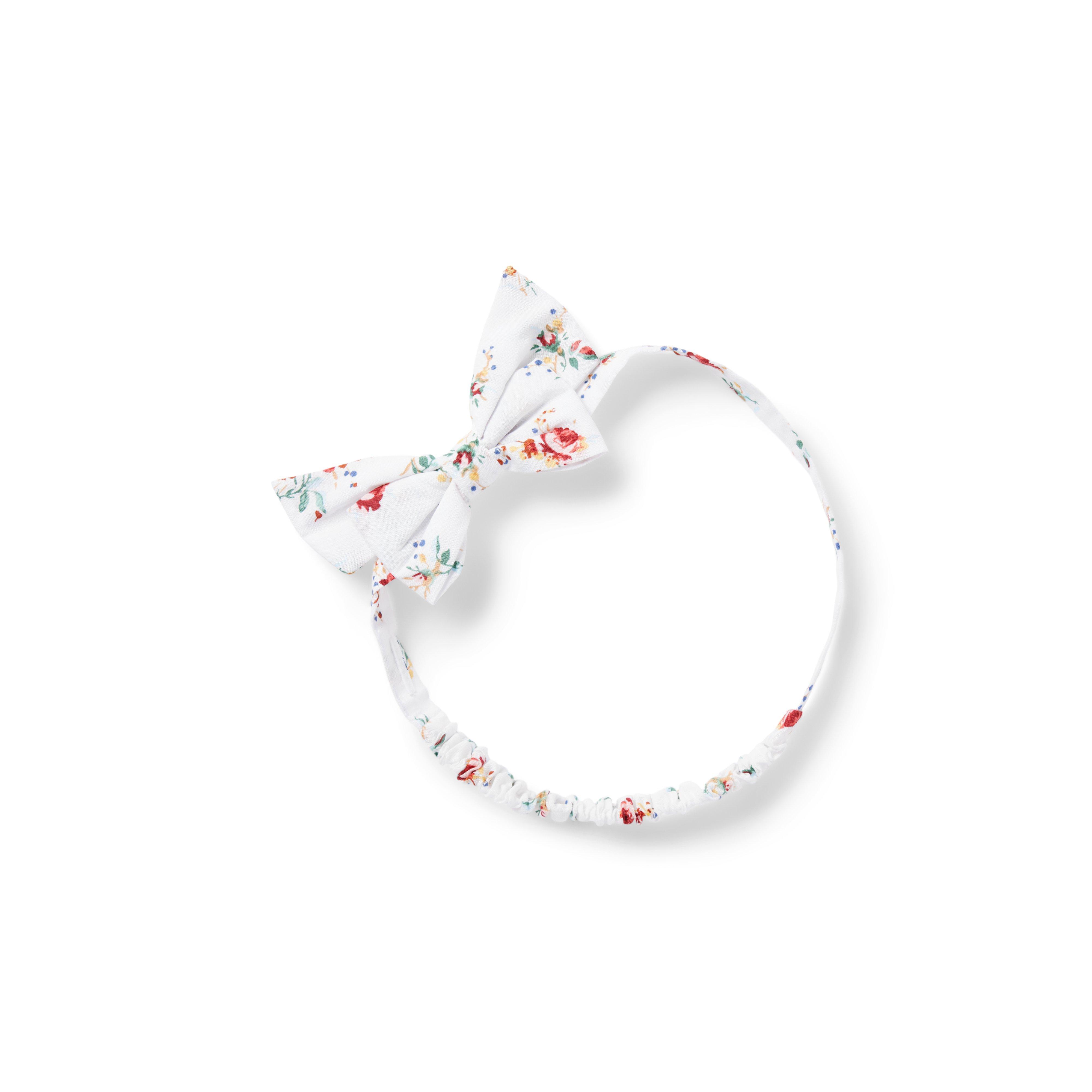 Baby Floral Bow Soft Headband image number 0