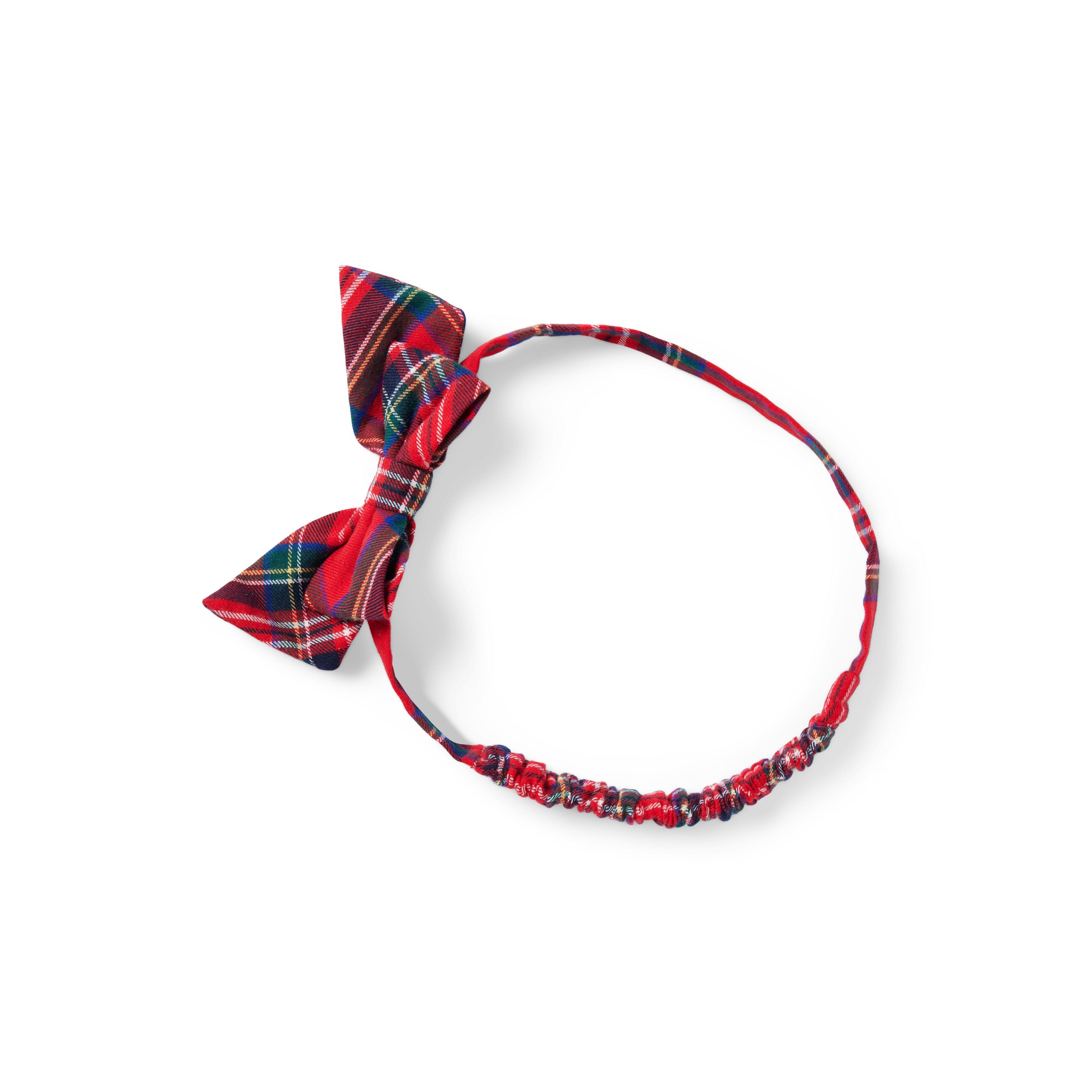 Baby Tartan Bow Soft Headband image number 0