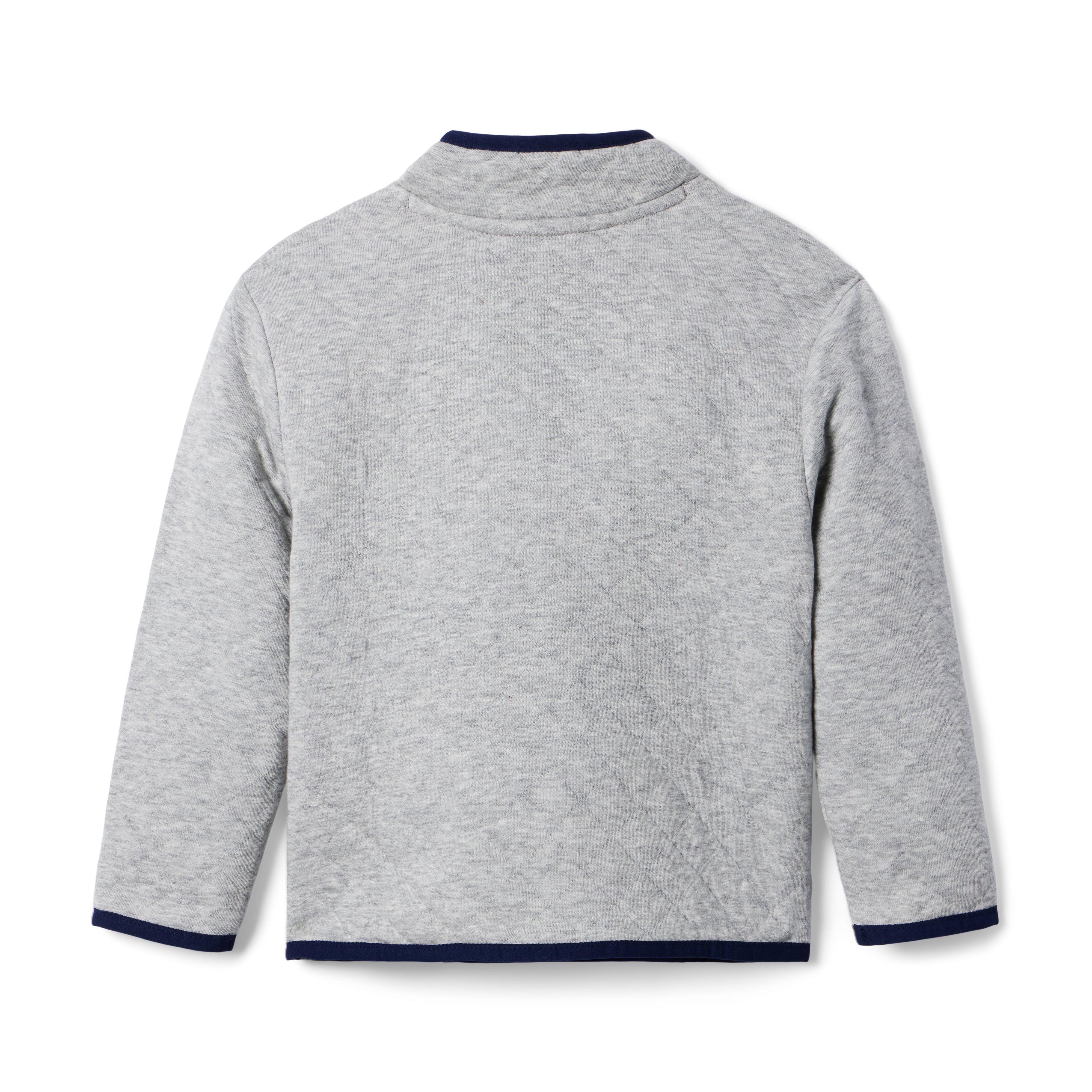 Quilted Half-Zip Sweatshirt