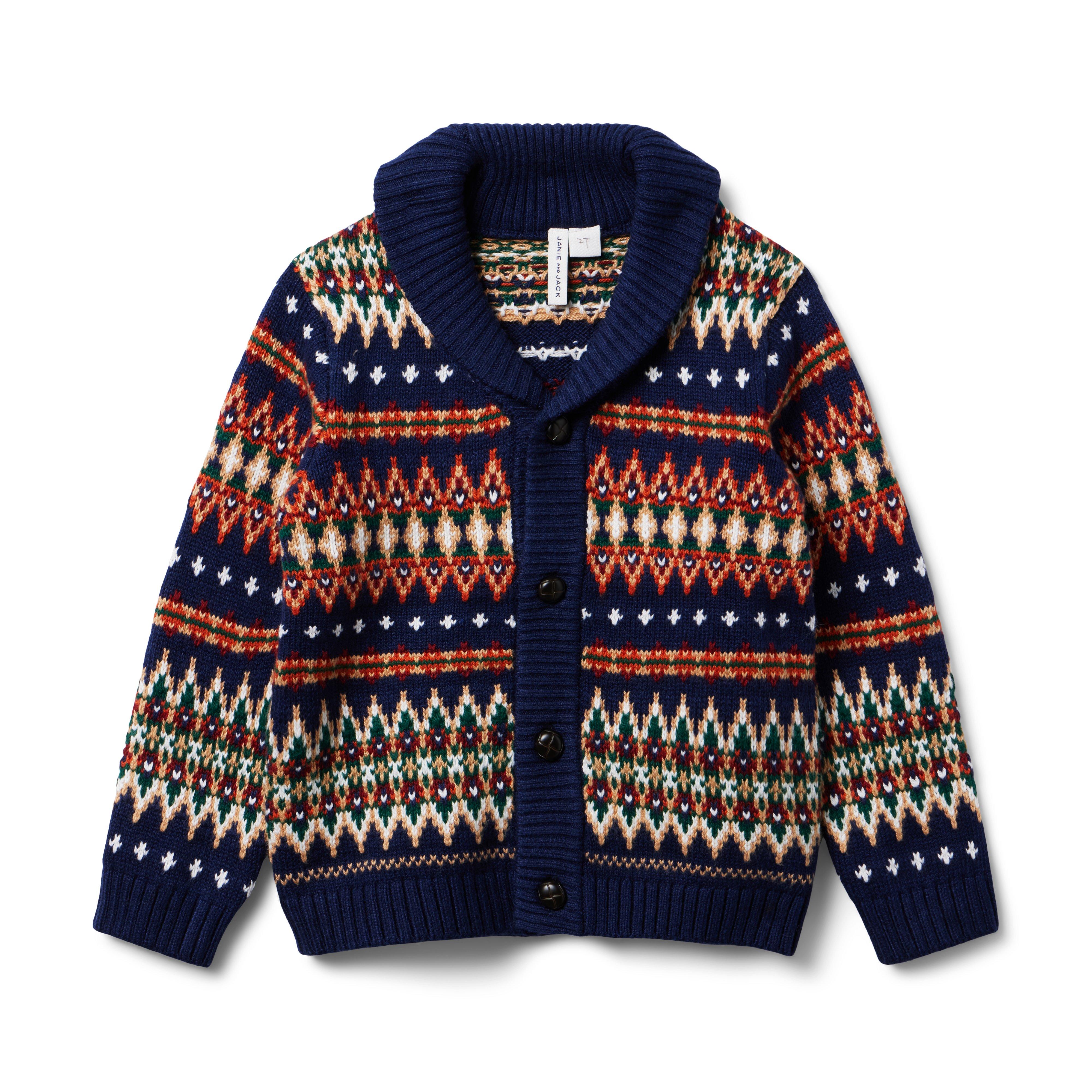 Boy Merchant Marine Fair Isle The Library Cardigan by Janie and Jack