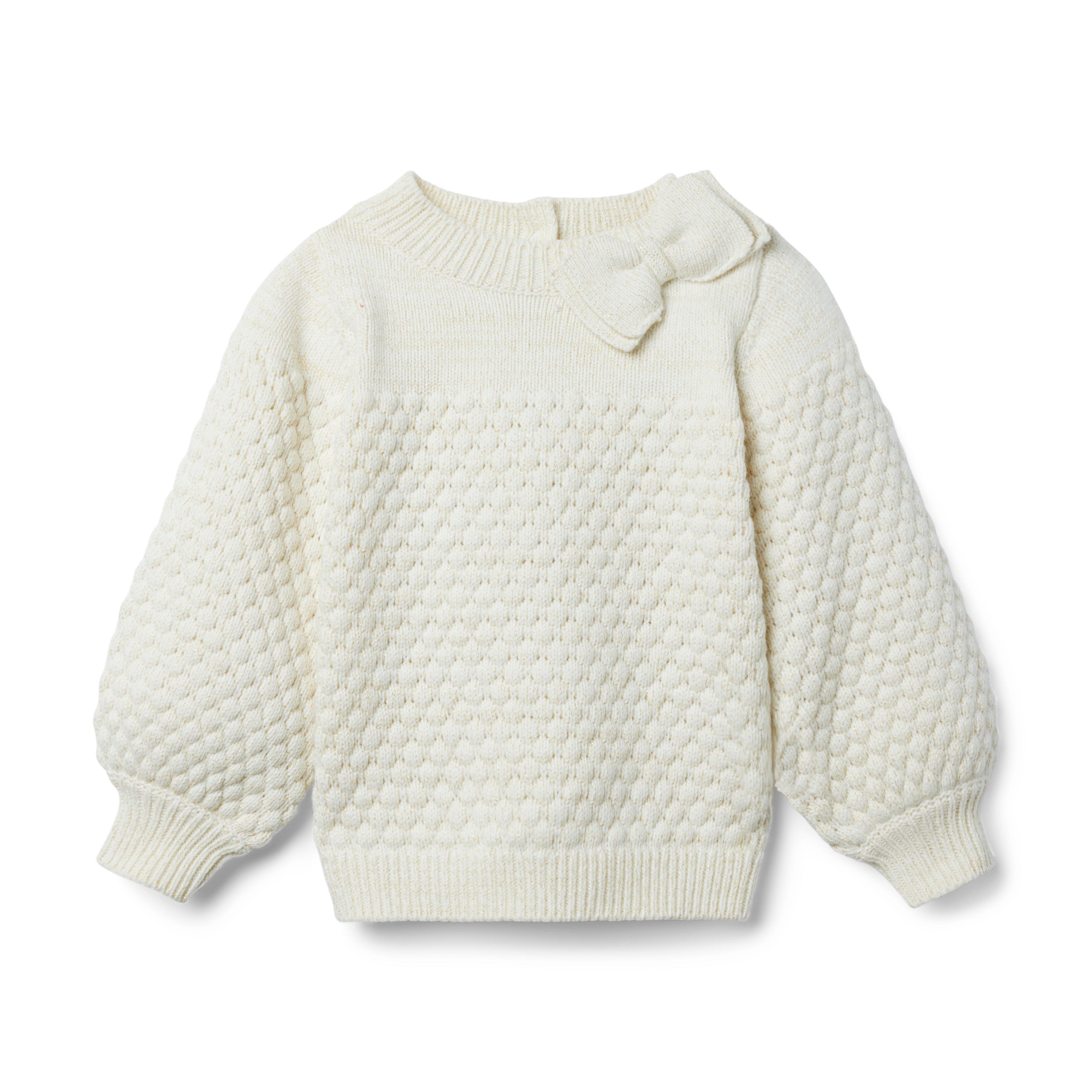Textured Bow Collar Sweater image number 0