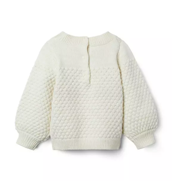 Textured Bow Collar Sweater image number 1